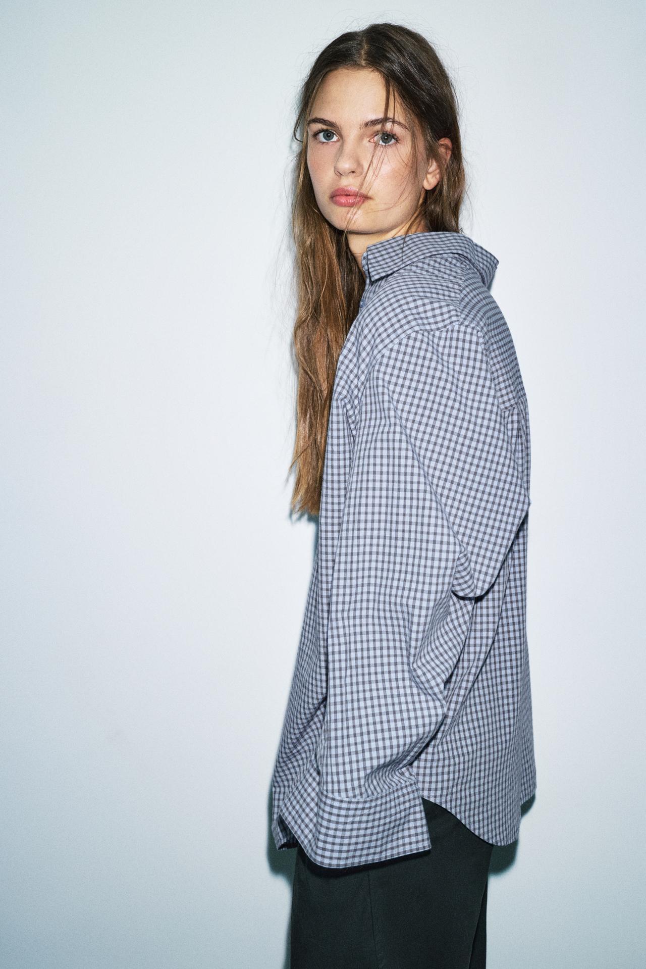 Oversize check shirt — Blue shades