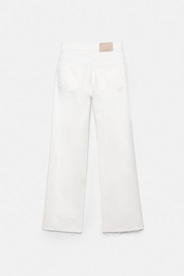 High-waist wide straight-leg jeans — White-t 6