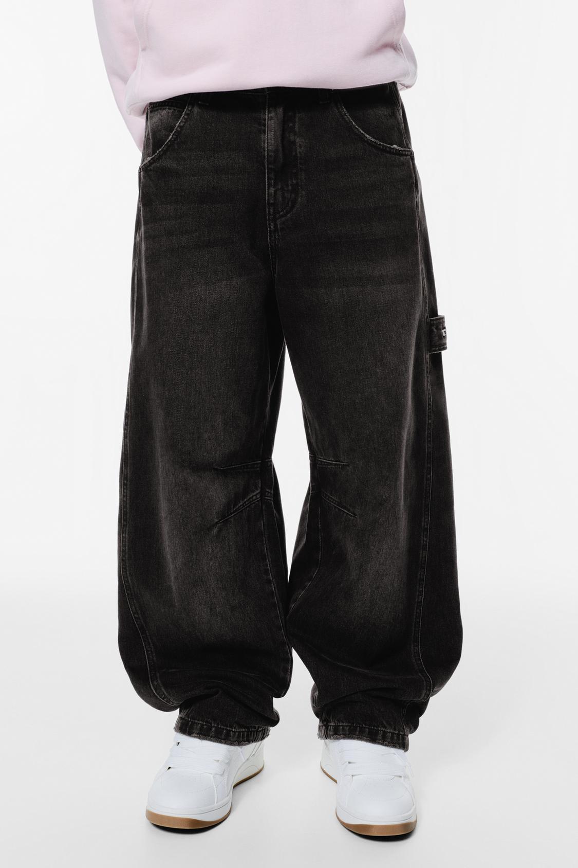 Palloncino Jeans Con Tante Tasche Jeans Larghi Taglio A Palloncino