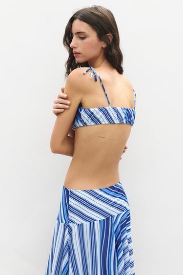 Striped strappy top — Deep blue 3