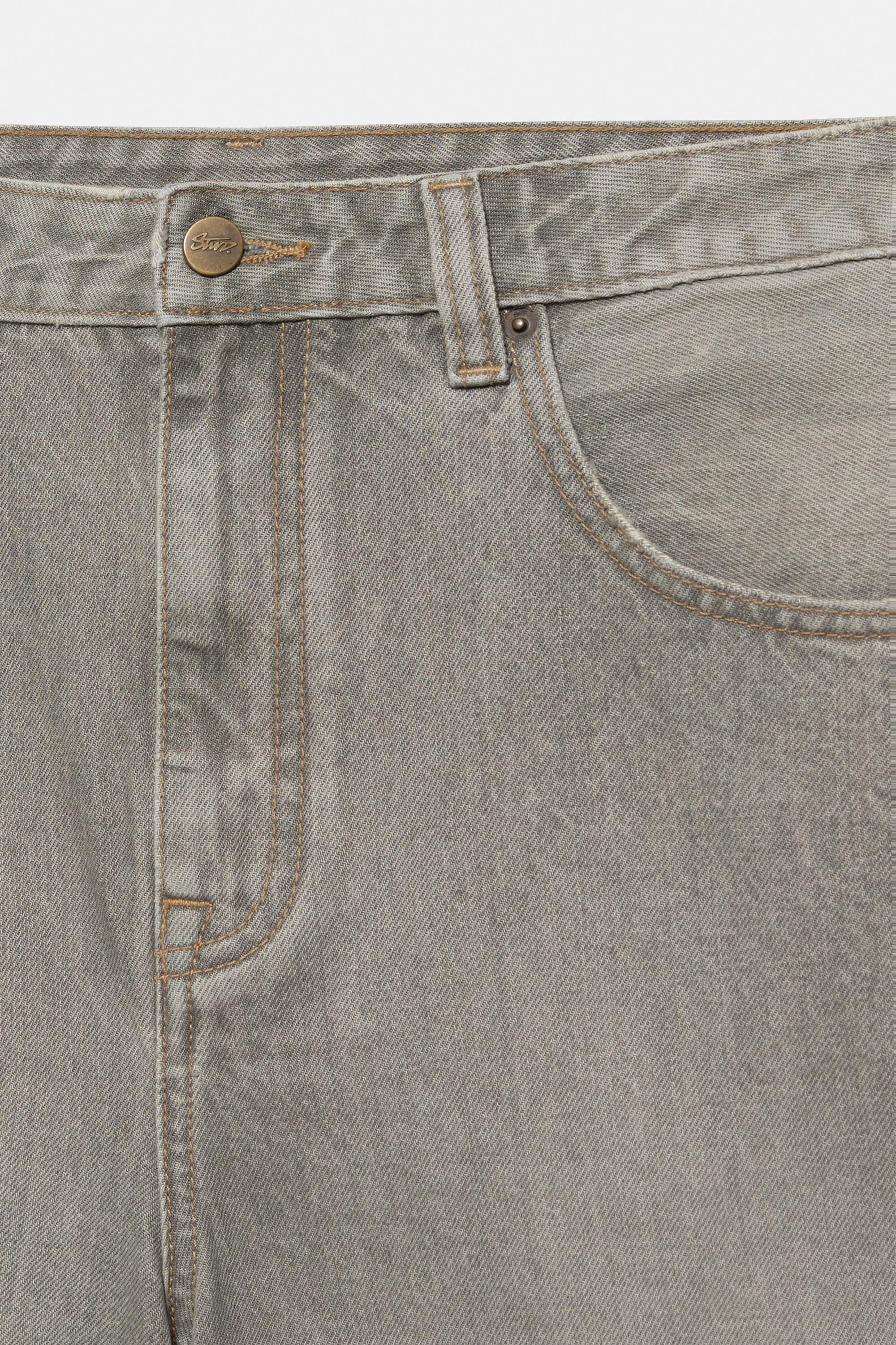 Baggy relaxed fit denim Bermuda shorts — Dark grey