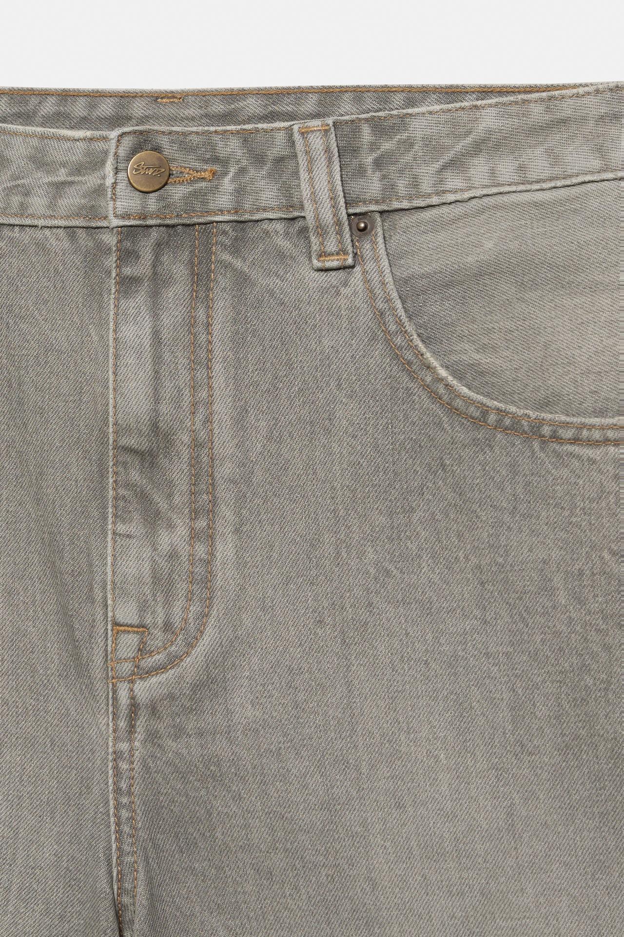 Baggy relaxed fit denim Bermuda shorts — Dark grey