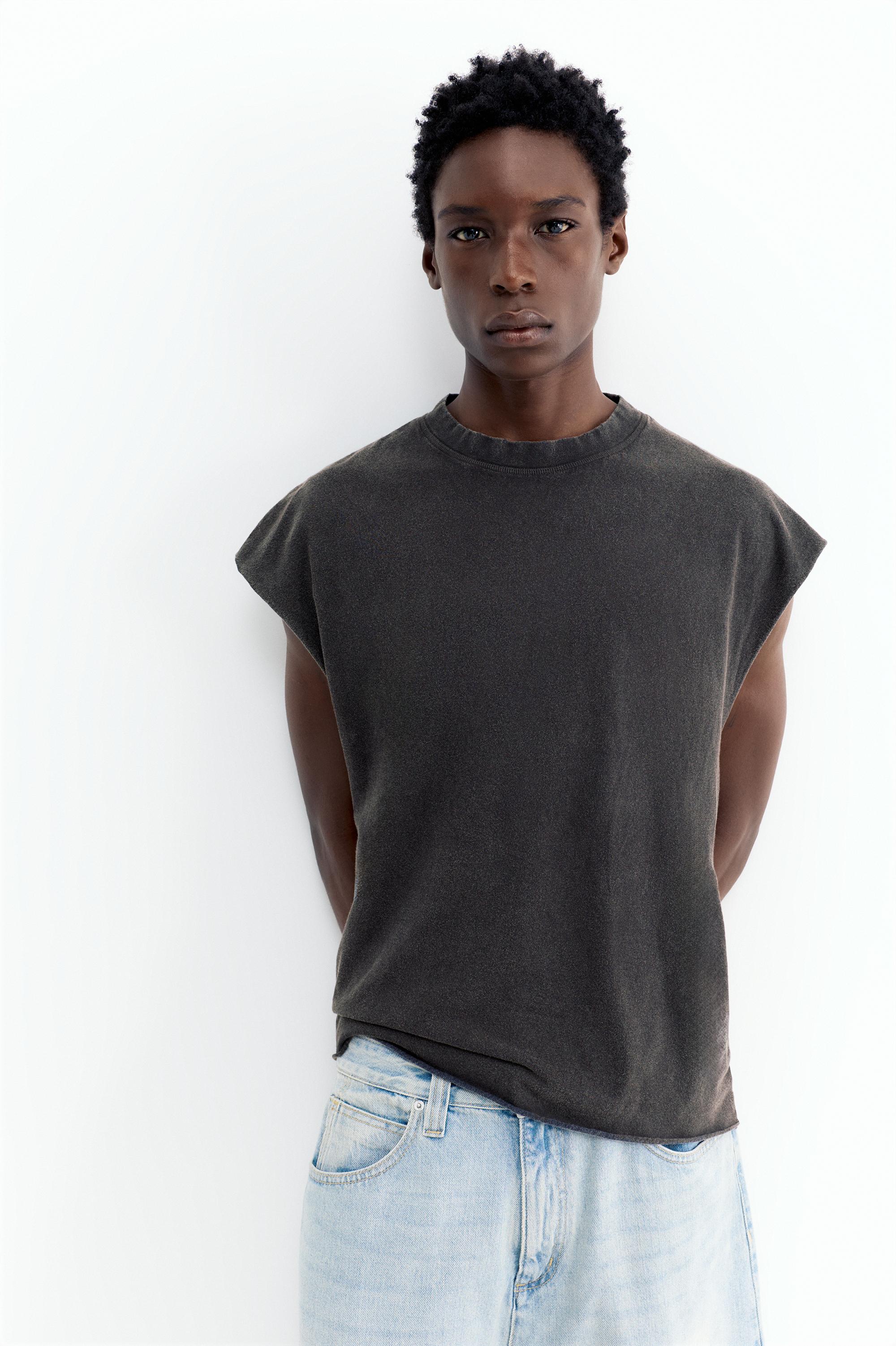 Acid wash tank top — Black