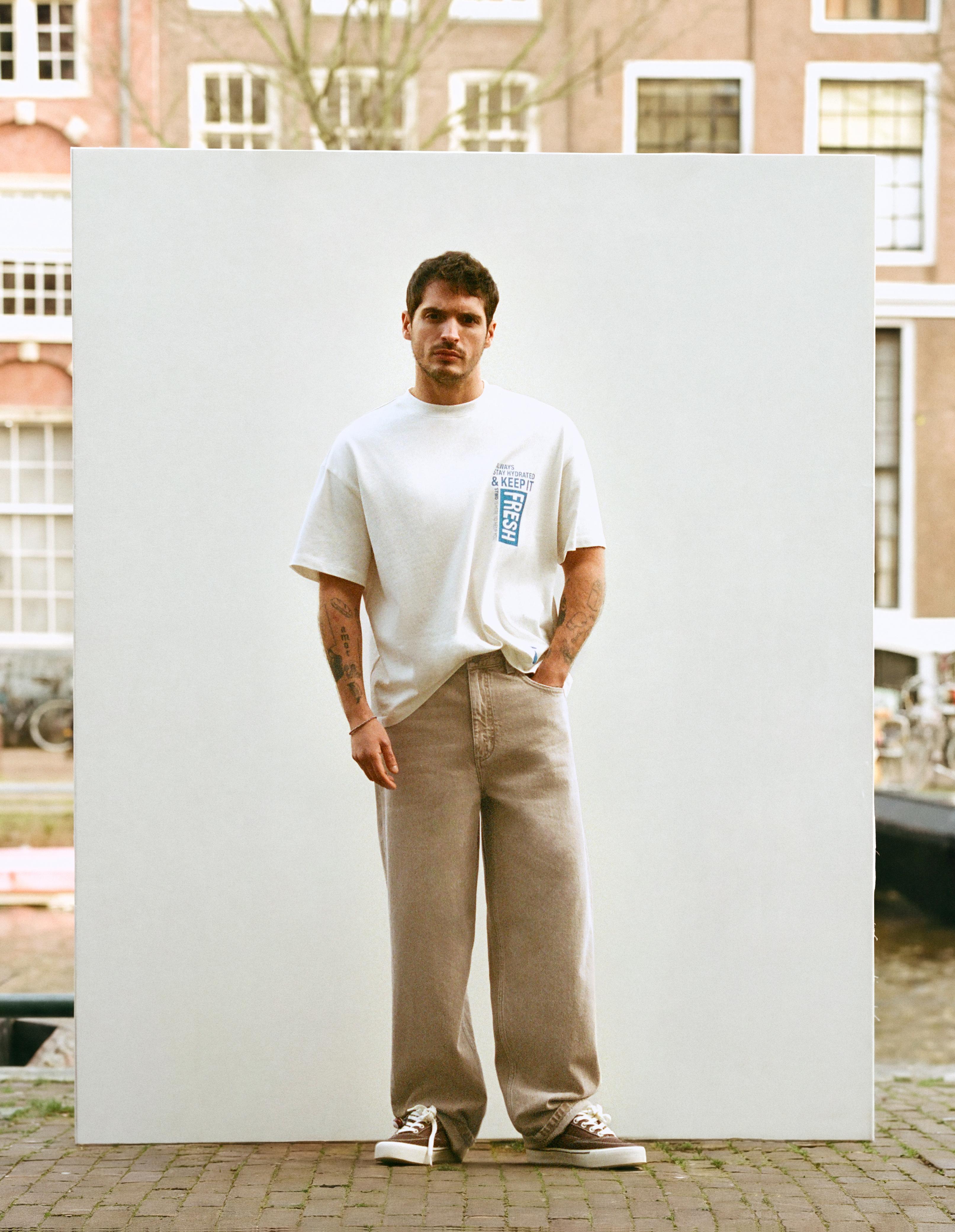 Baggy jeans — Medium ecru