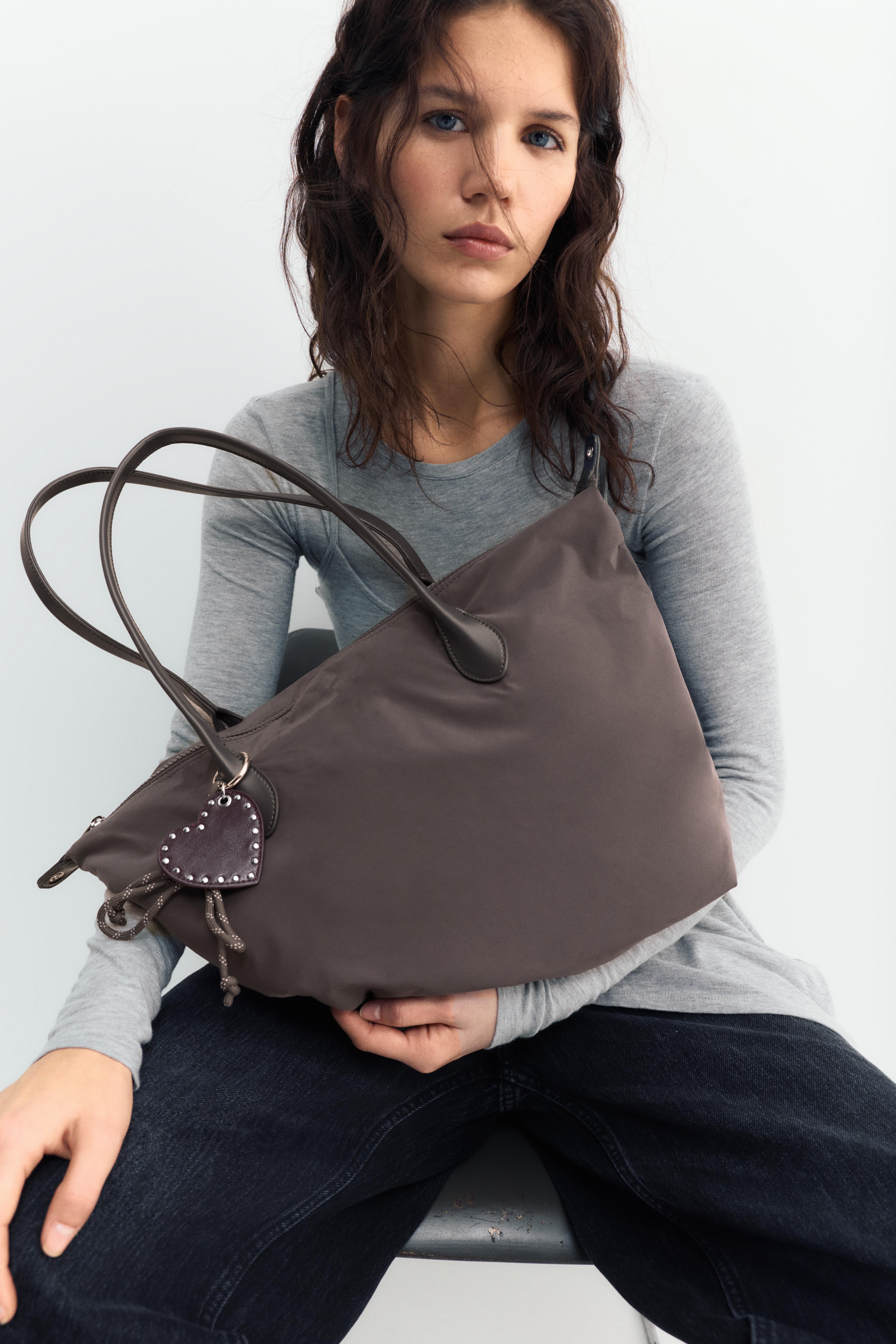 Süslemeli naylon shopper çanta - Görsel 81