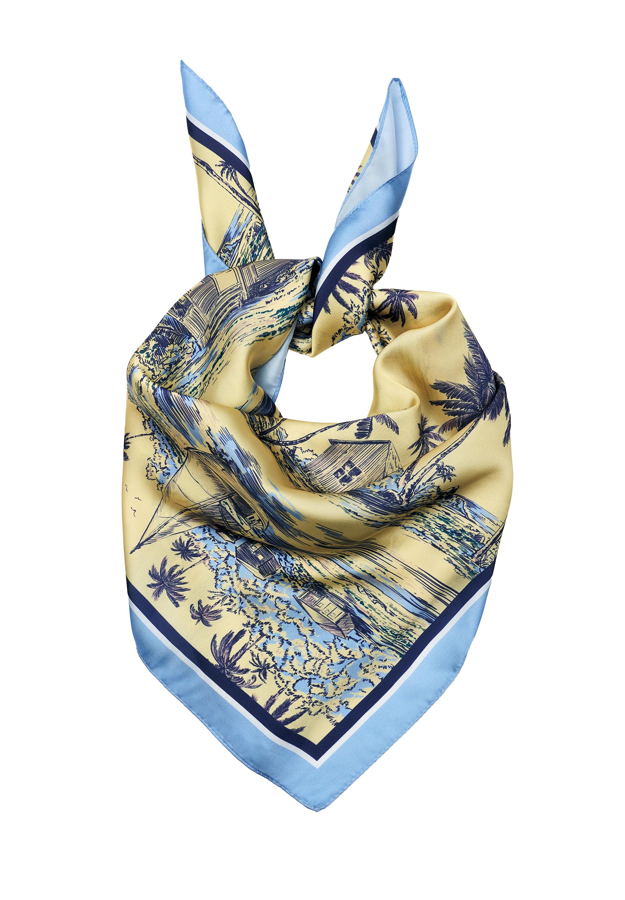 Saten plaj desenli bandana - Görsel 4