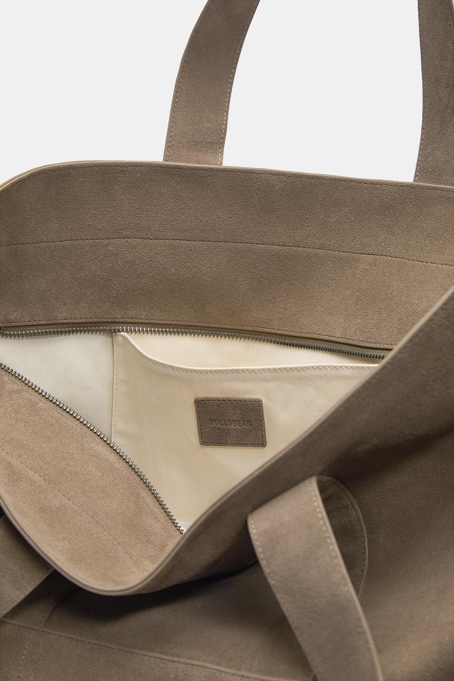 Deri shopper çanta - Görsel 4