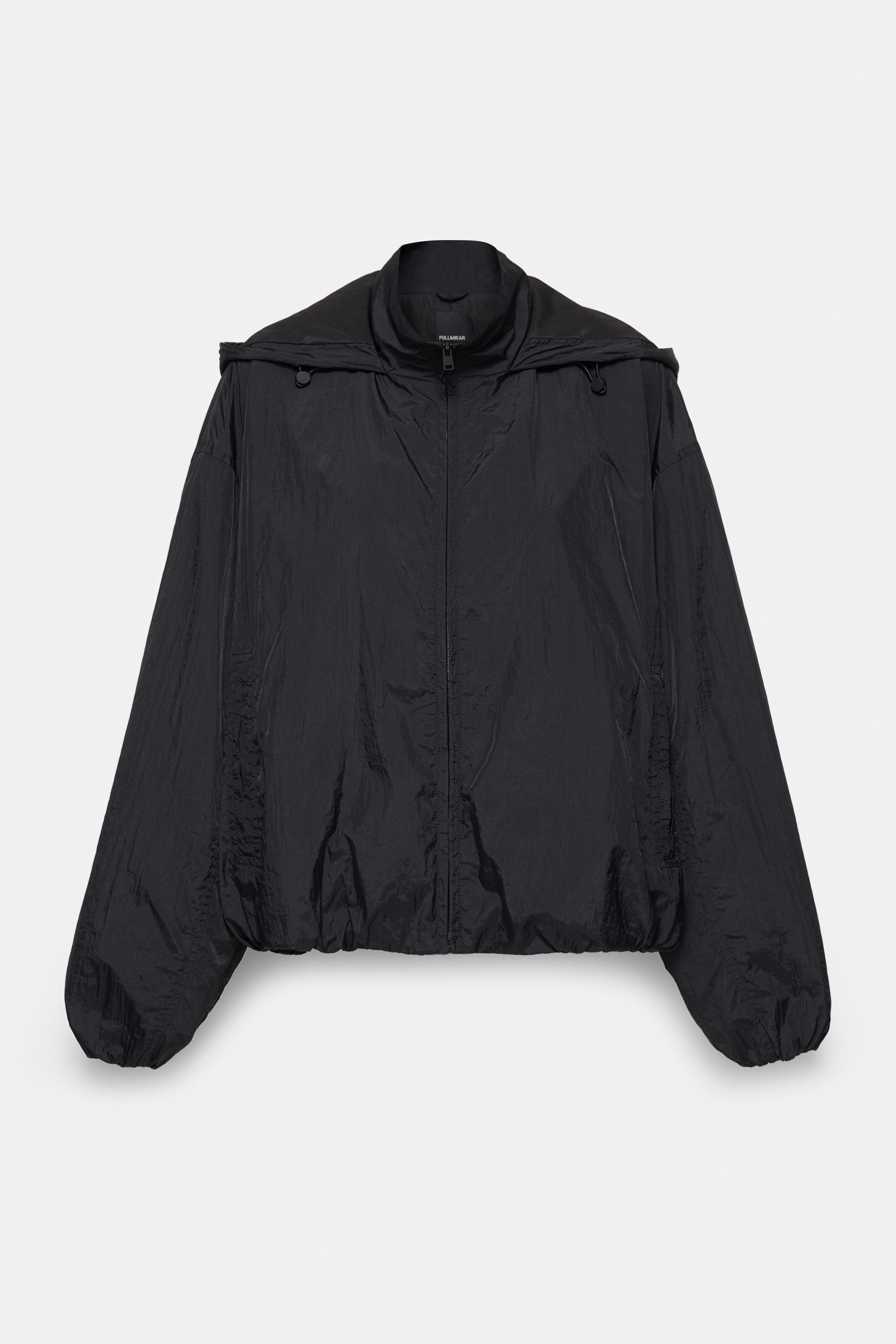 Lightweight hooded jacket — Black