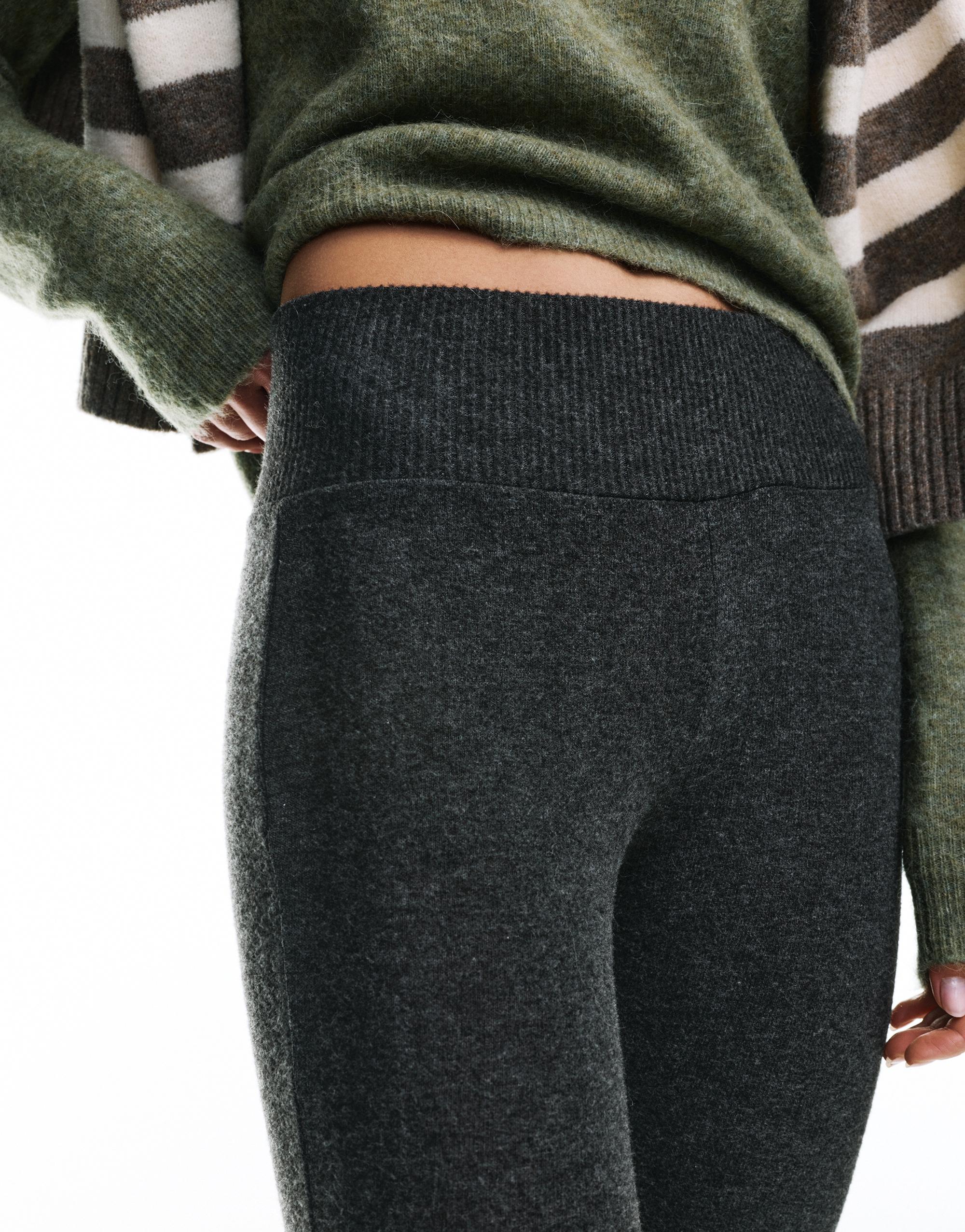 Soft touch flared trousers — Dark grey