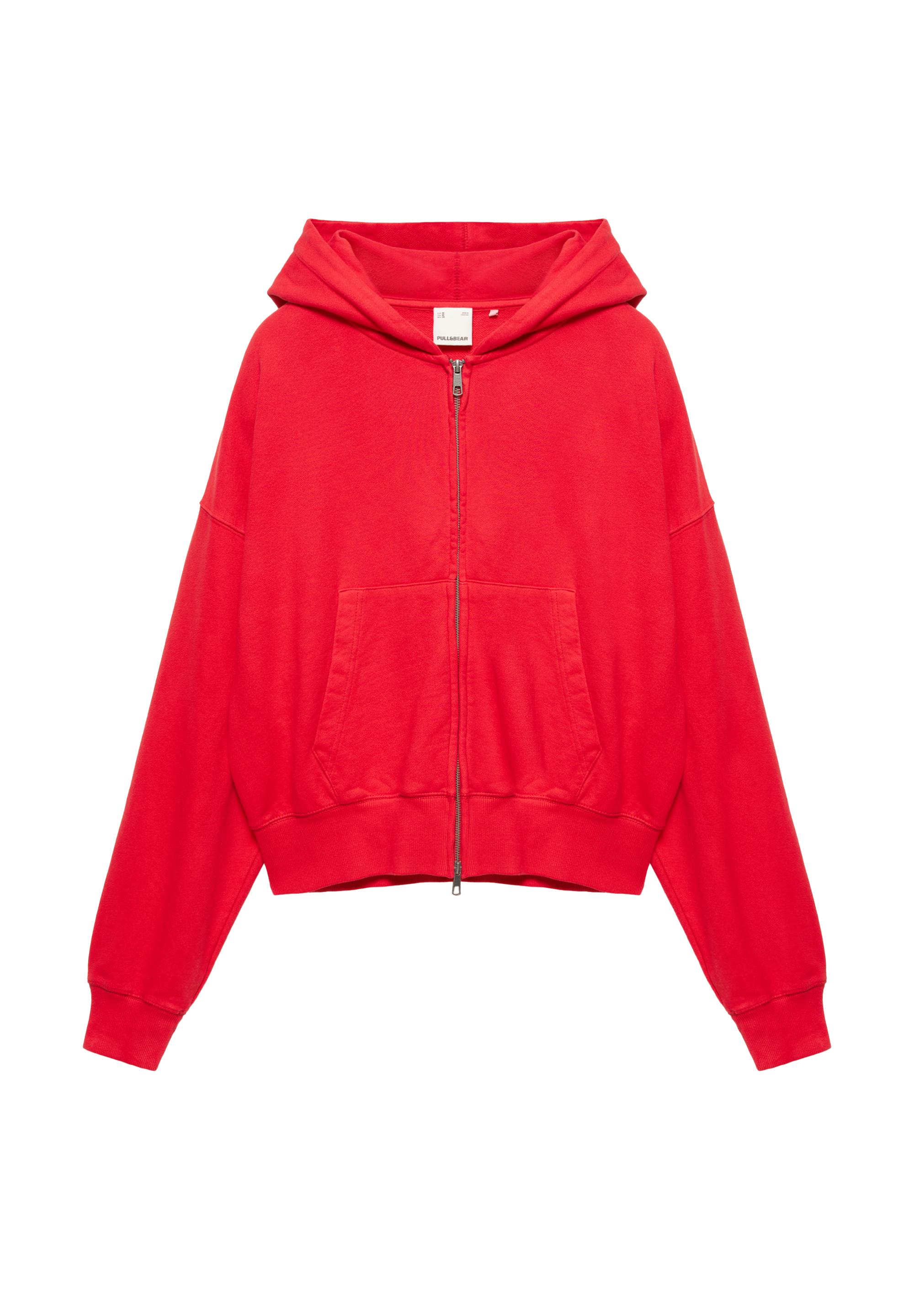 Zip-up hoodie — Red