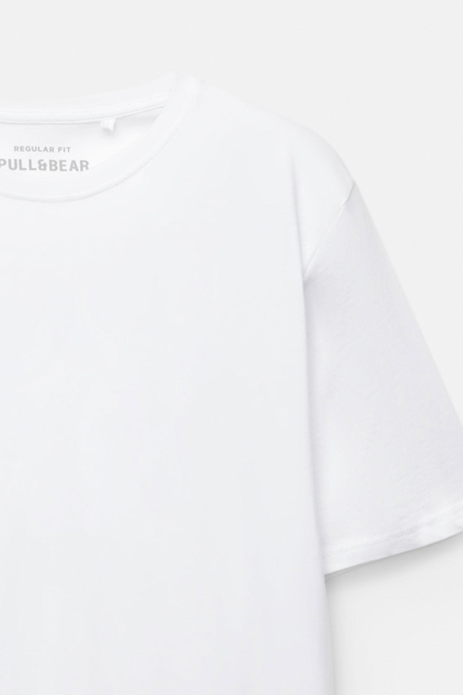 Basic short sleeve cotton T-shirt — White