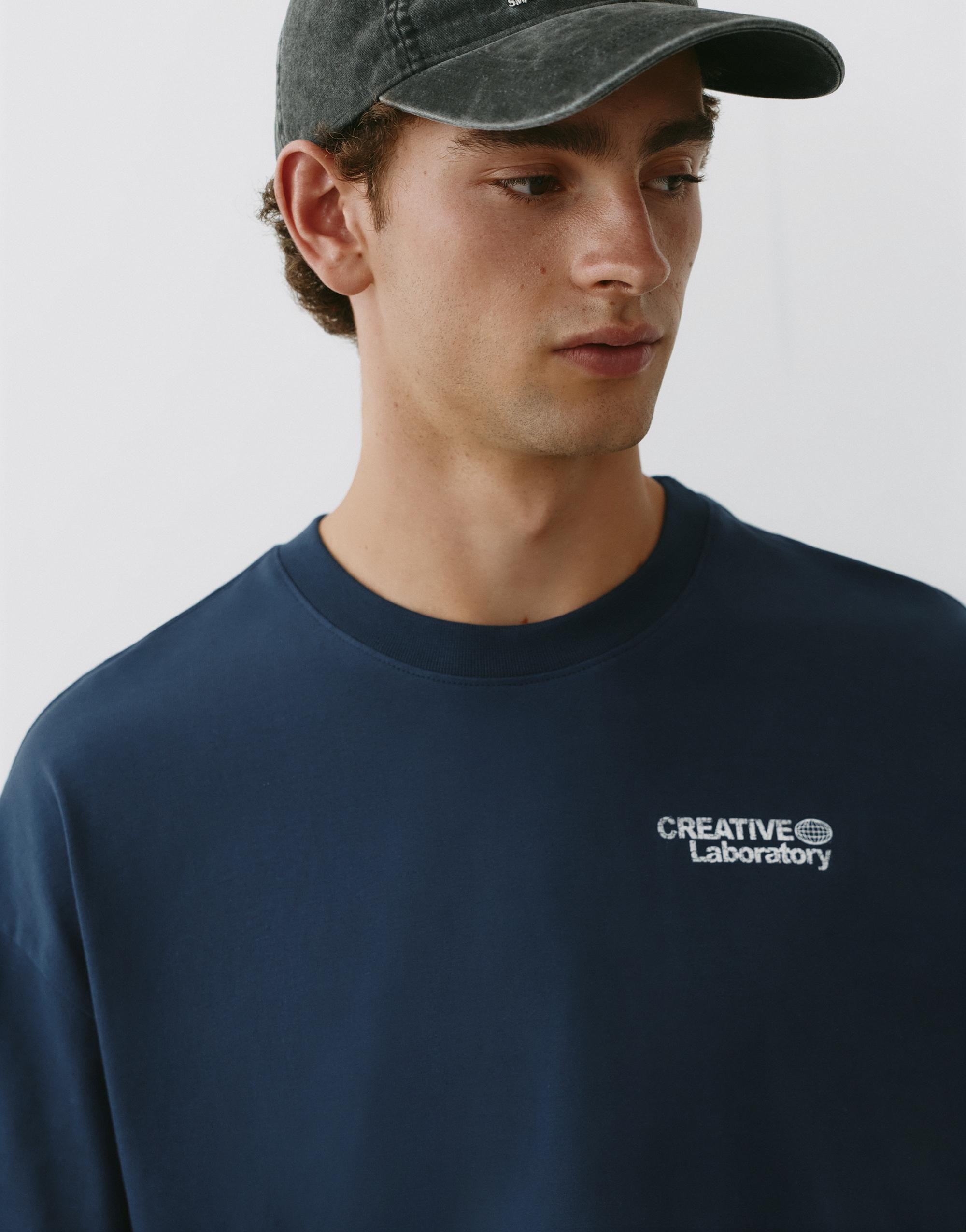 Creative Laboratory graphic T-shirt — Navy