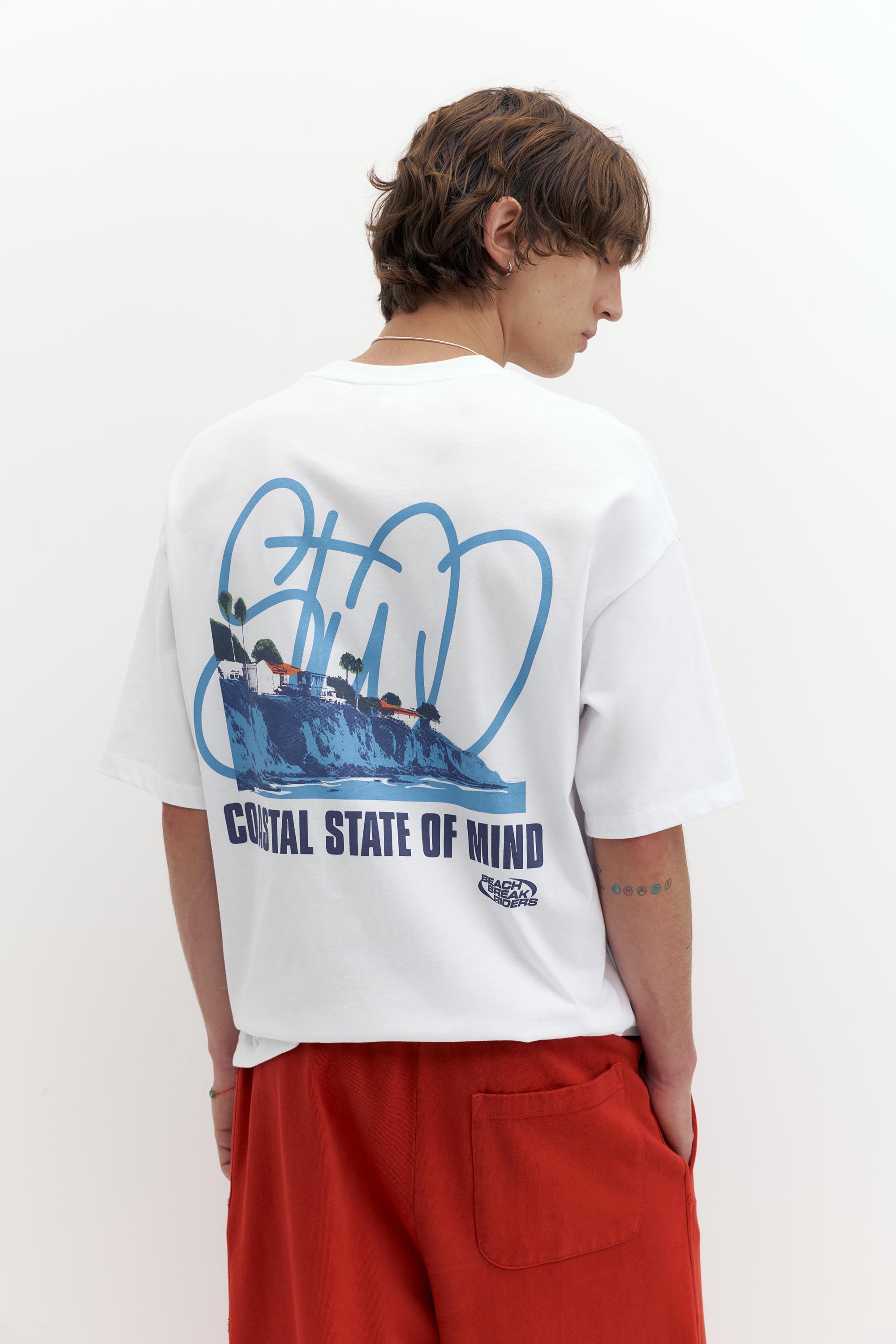 STWD beach graphic T-shirt — Off white