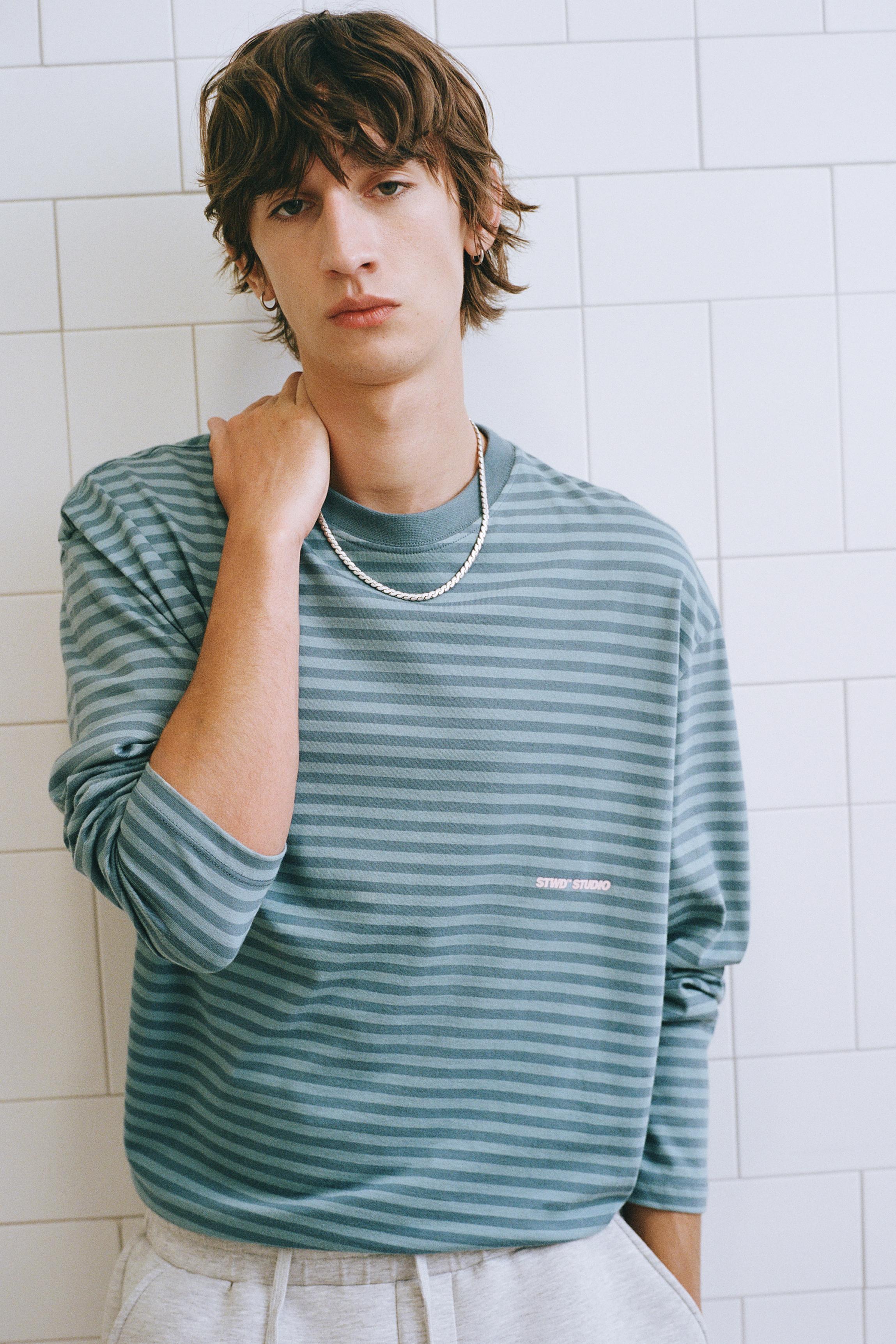 Striped STWD T-shirt — Blue