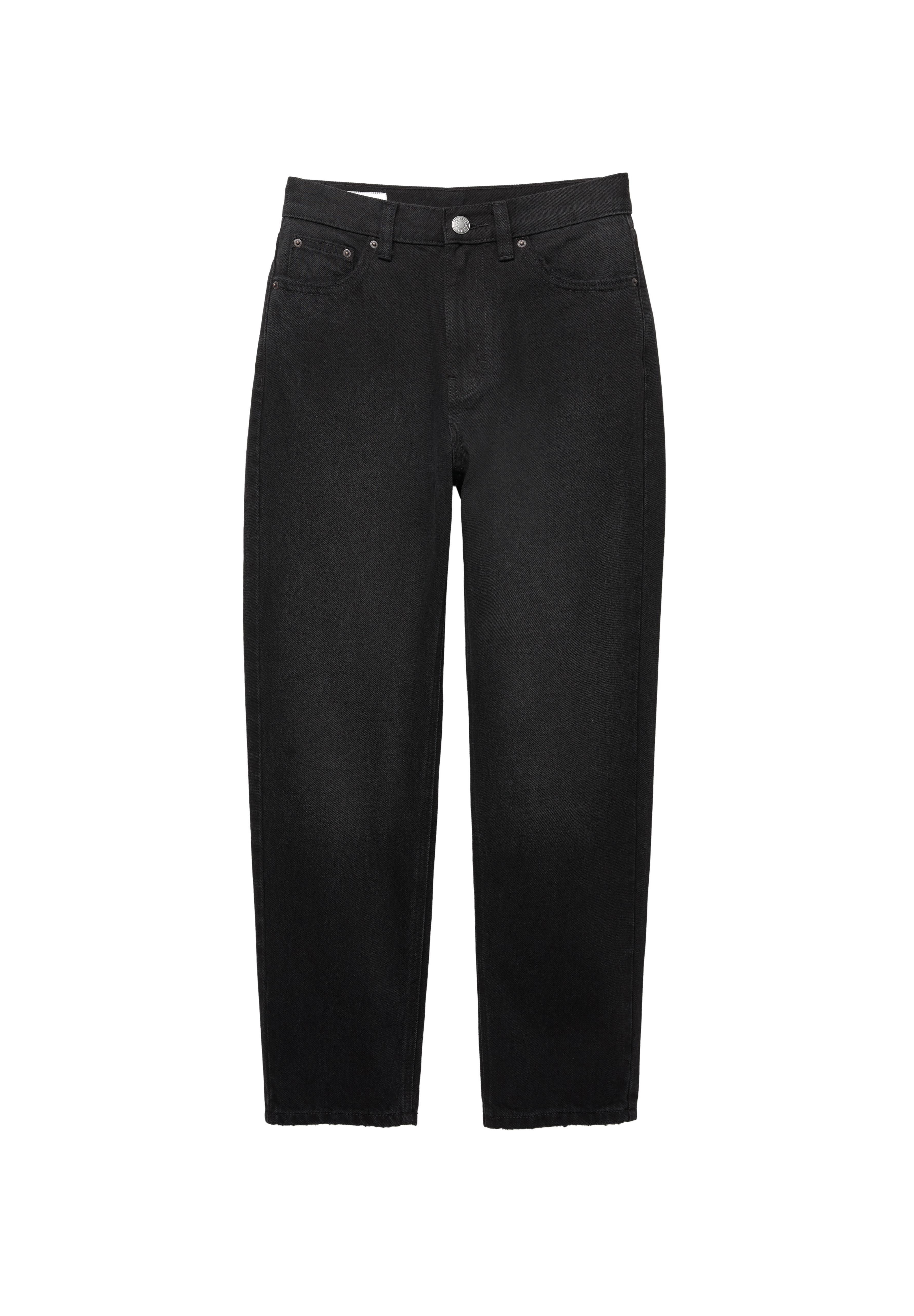 High-waist mom jeans — Black