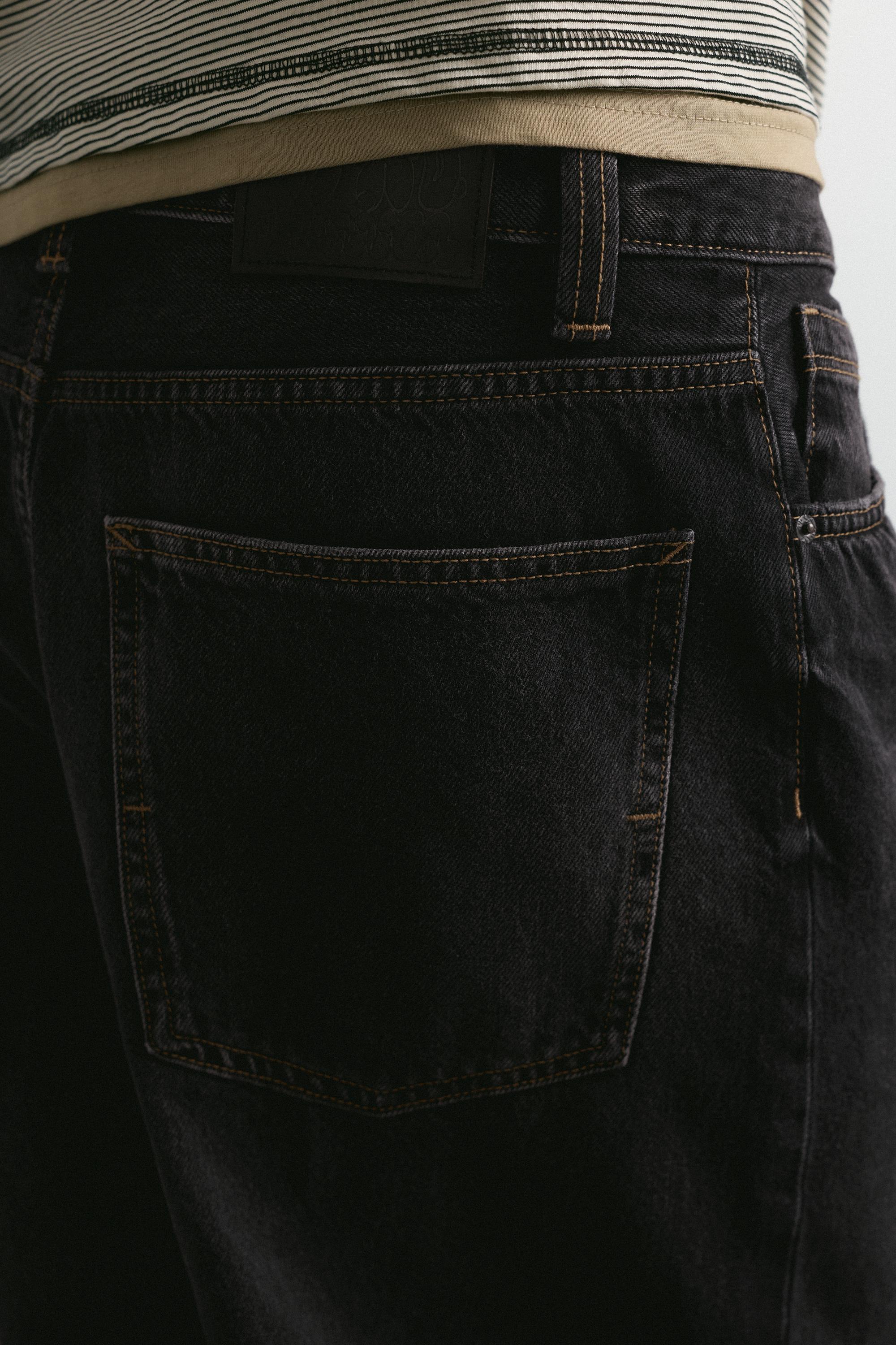 Relaxed baggy jeans — Faded black