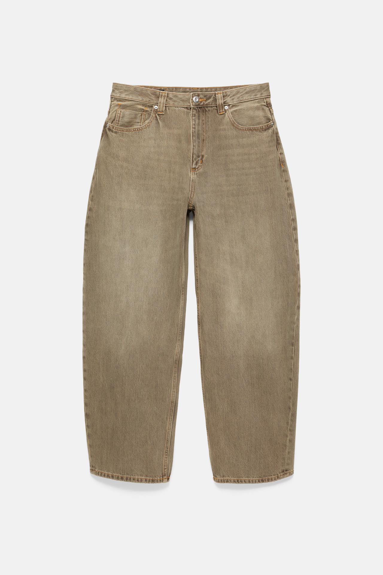 Baggy balloon jeans — Tobacco brown