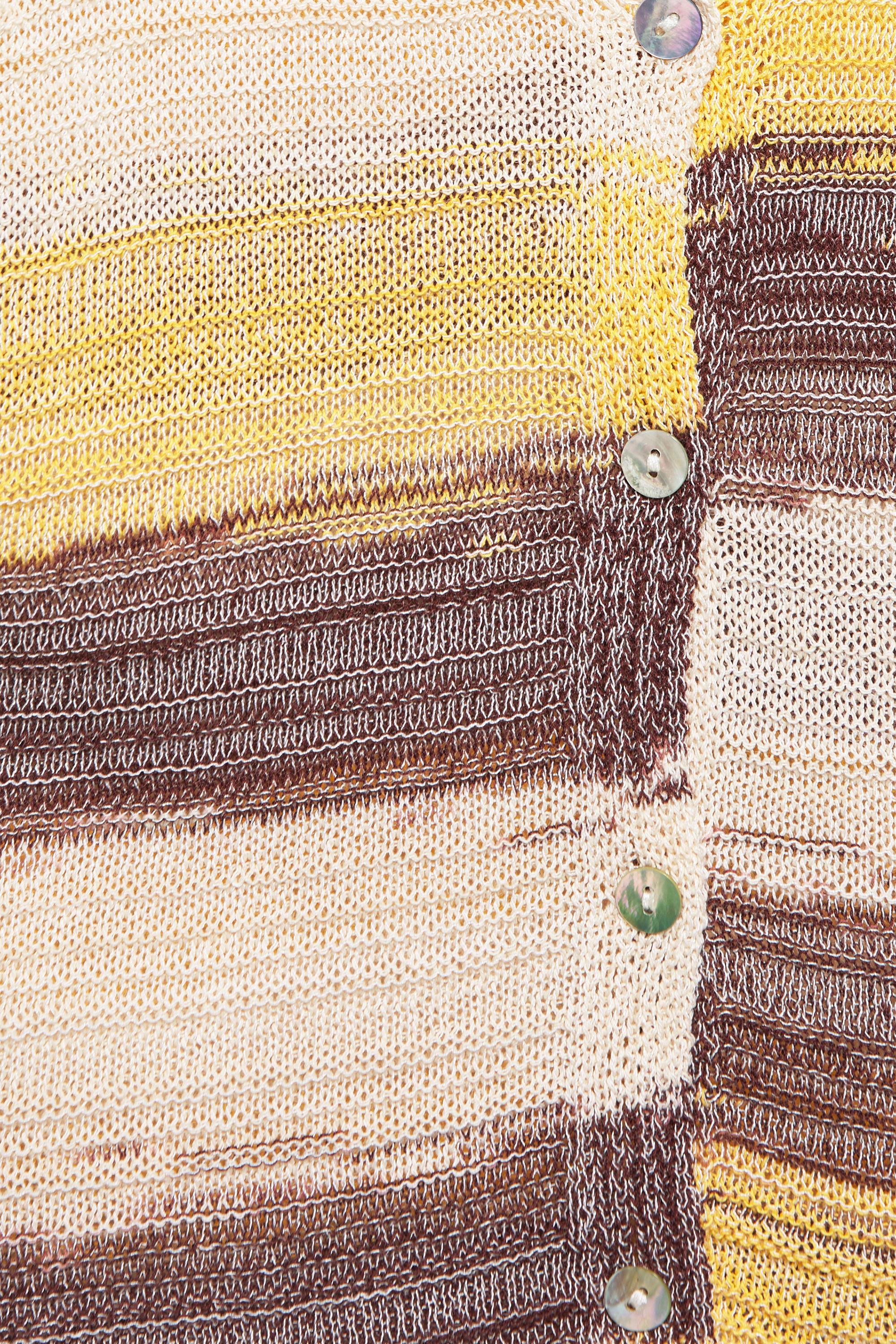 Cutwork space dye top — Yellow