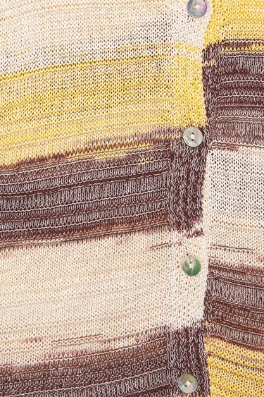 Cutwork space dye top — Yellow 7