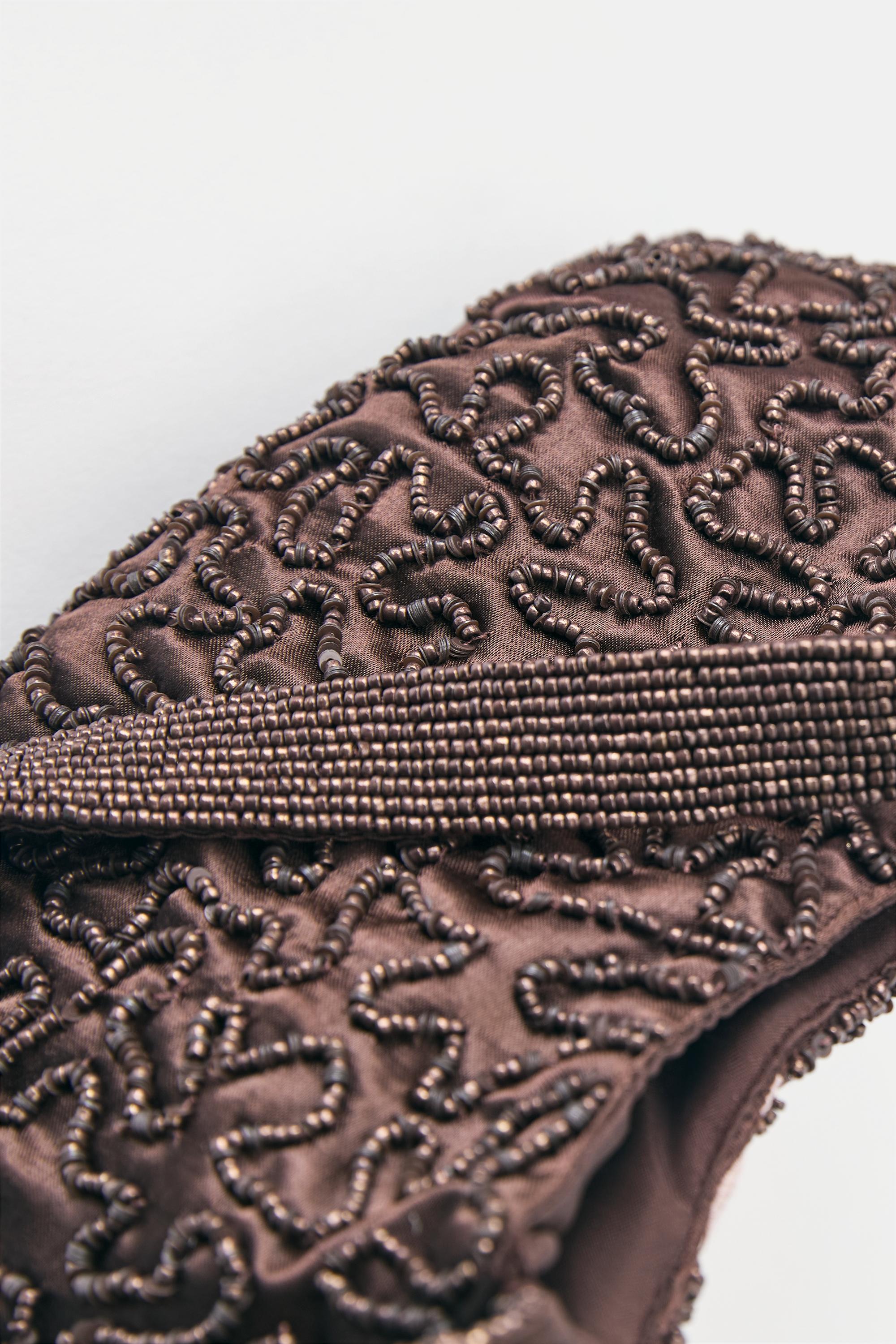 Beaded shoulder bag — Orange