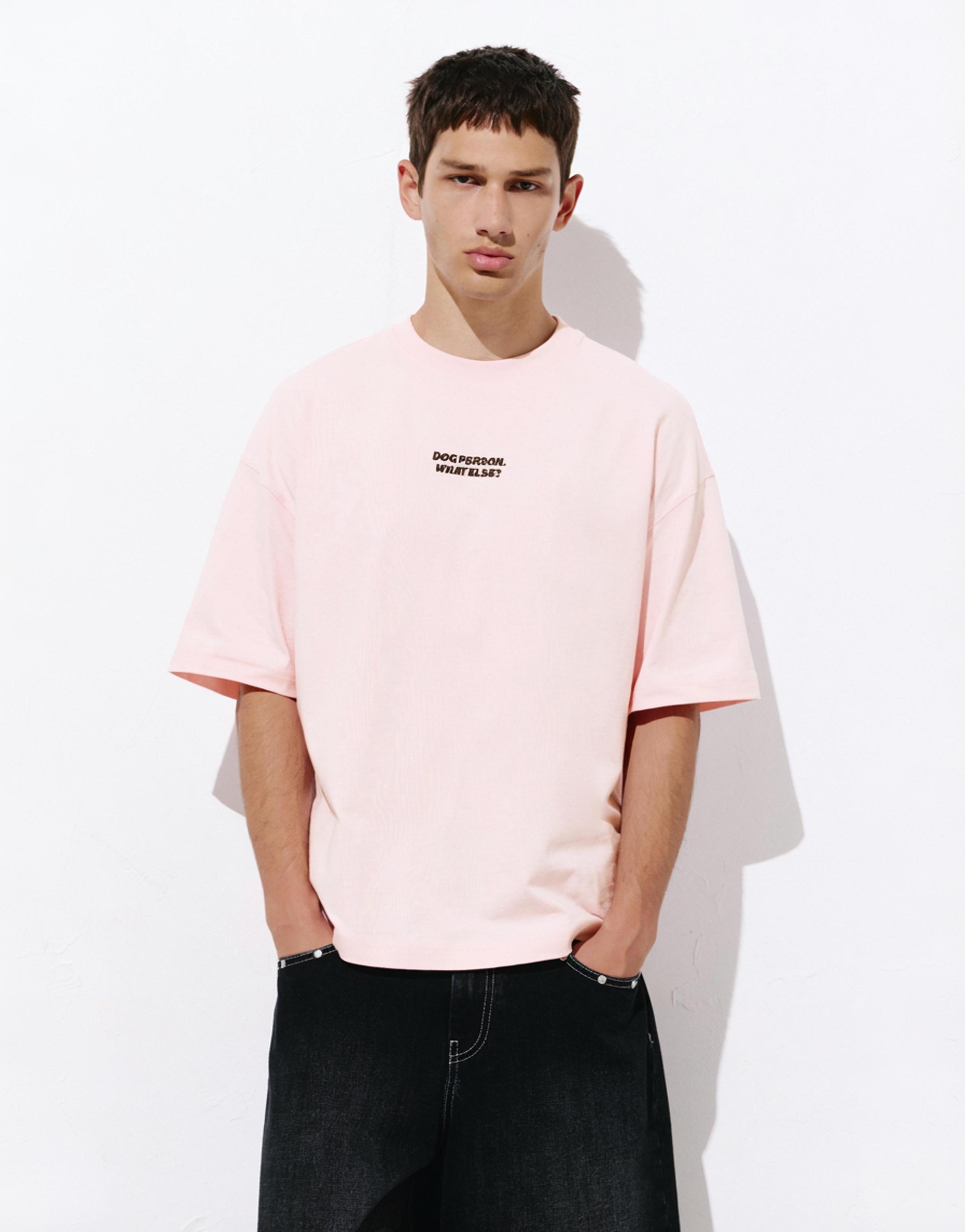 Dog Person graphic T-shirt — Pink