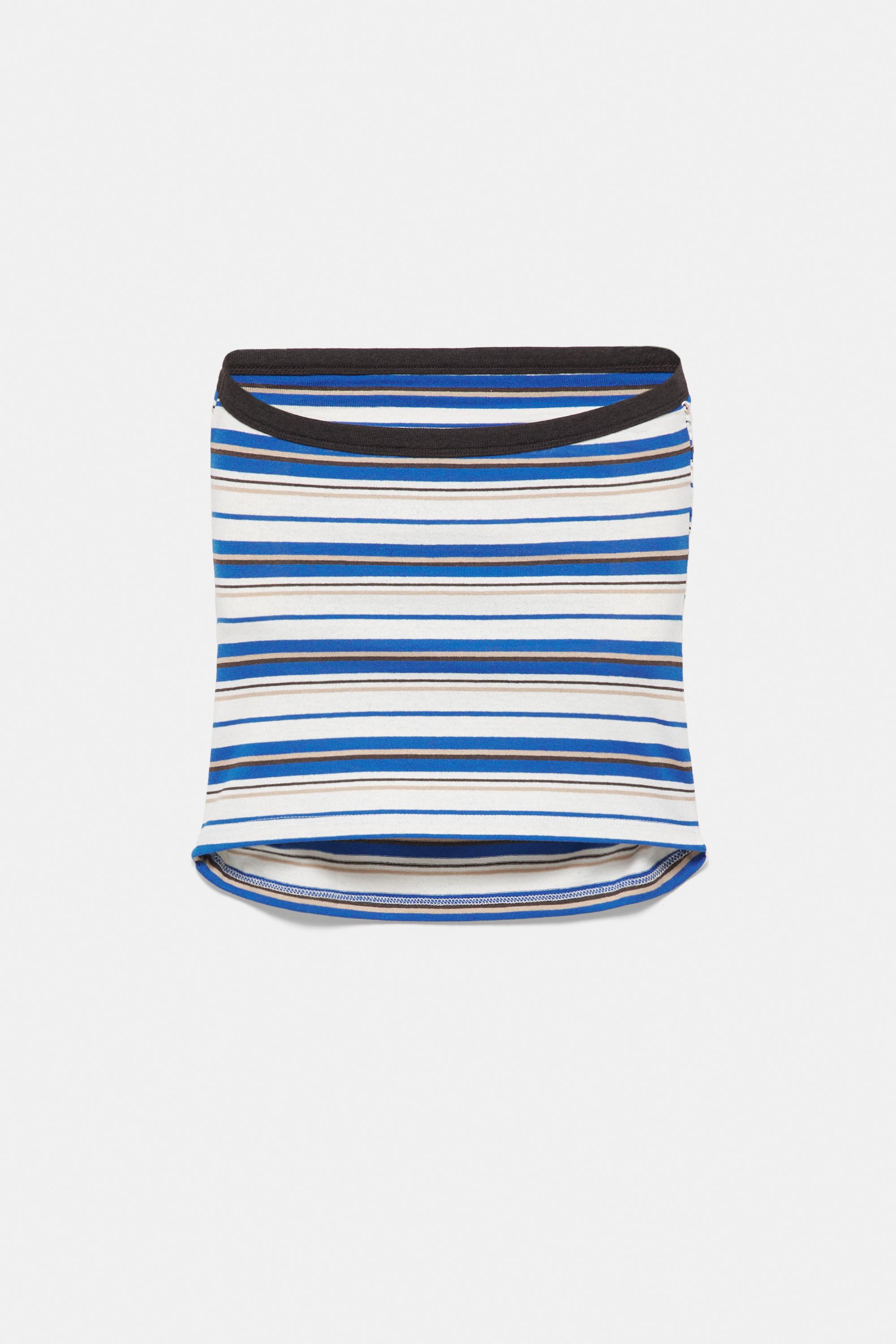 Striped bandeau top — Striped