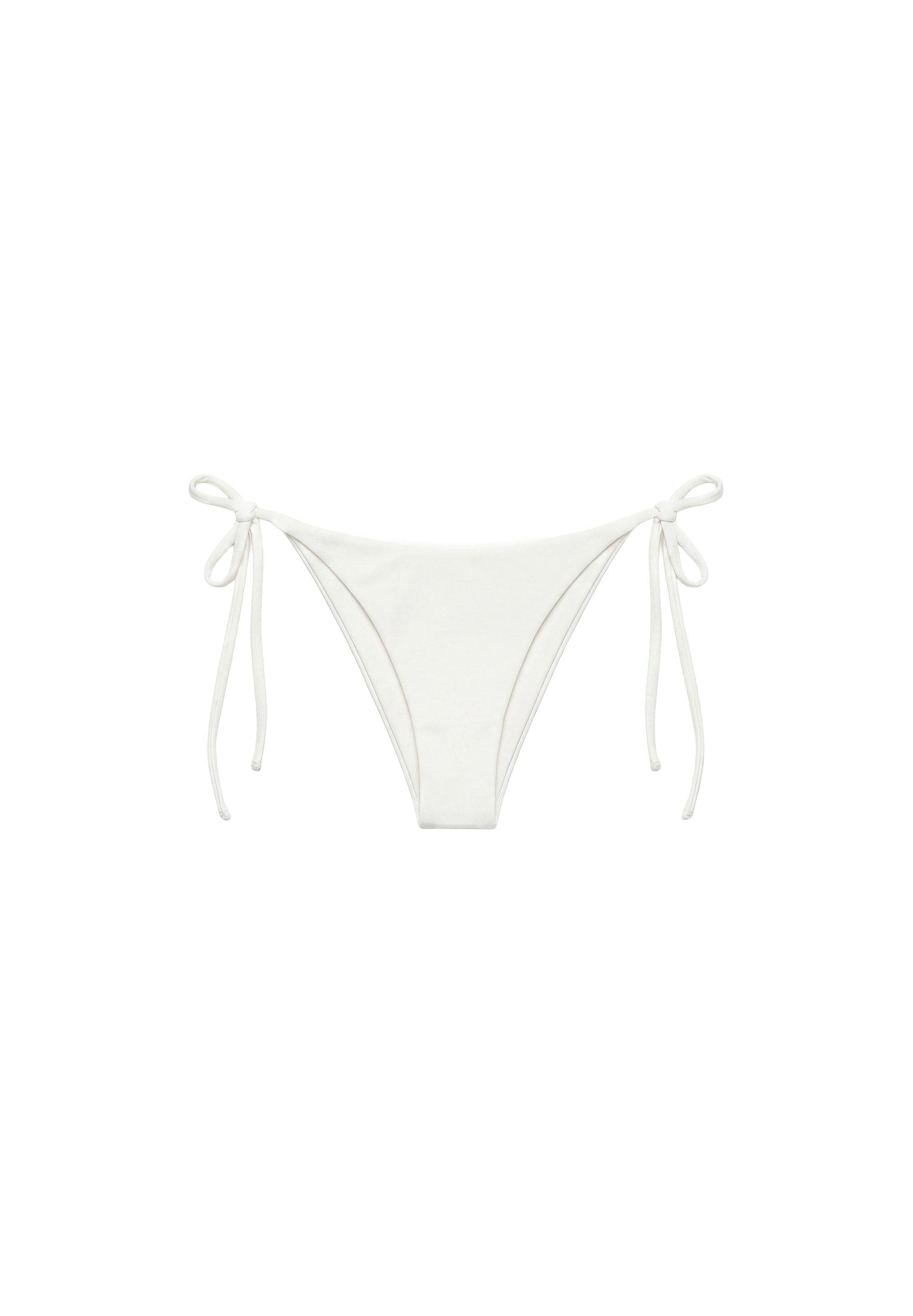 Embroidered bikini bottoms — Blue