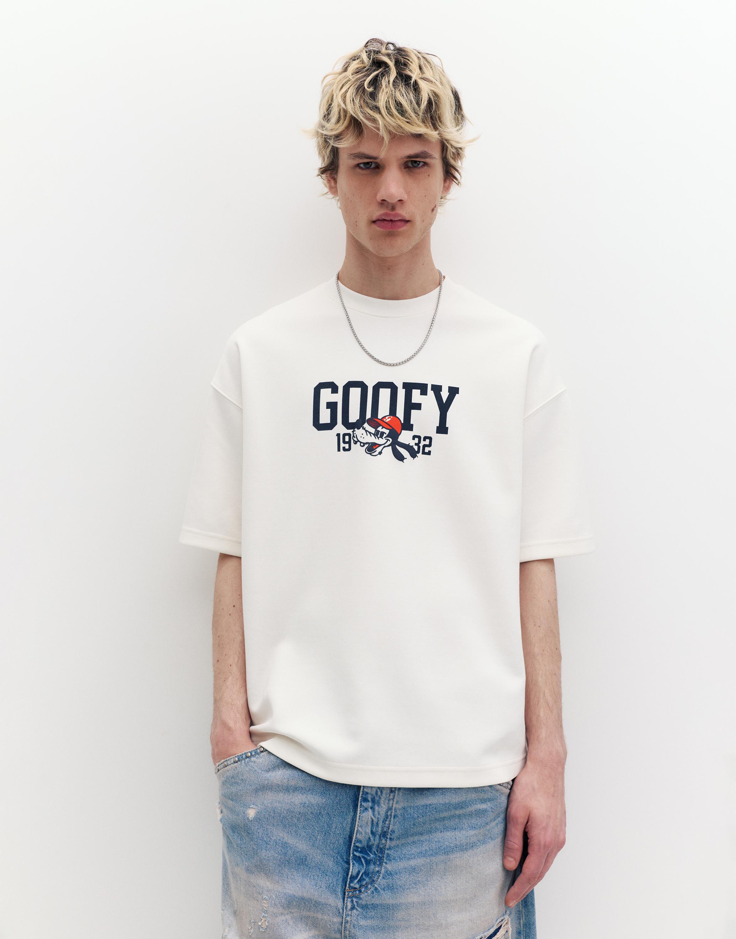 Goofy baskılı beyaz t-shirt - Görsel 15