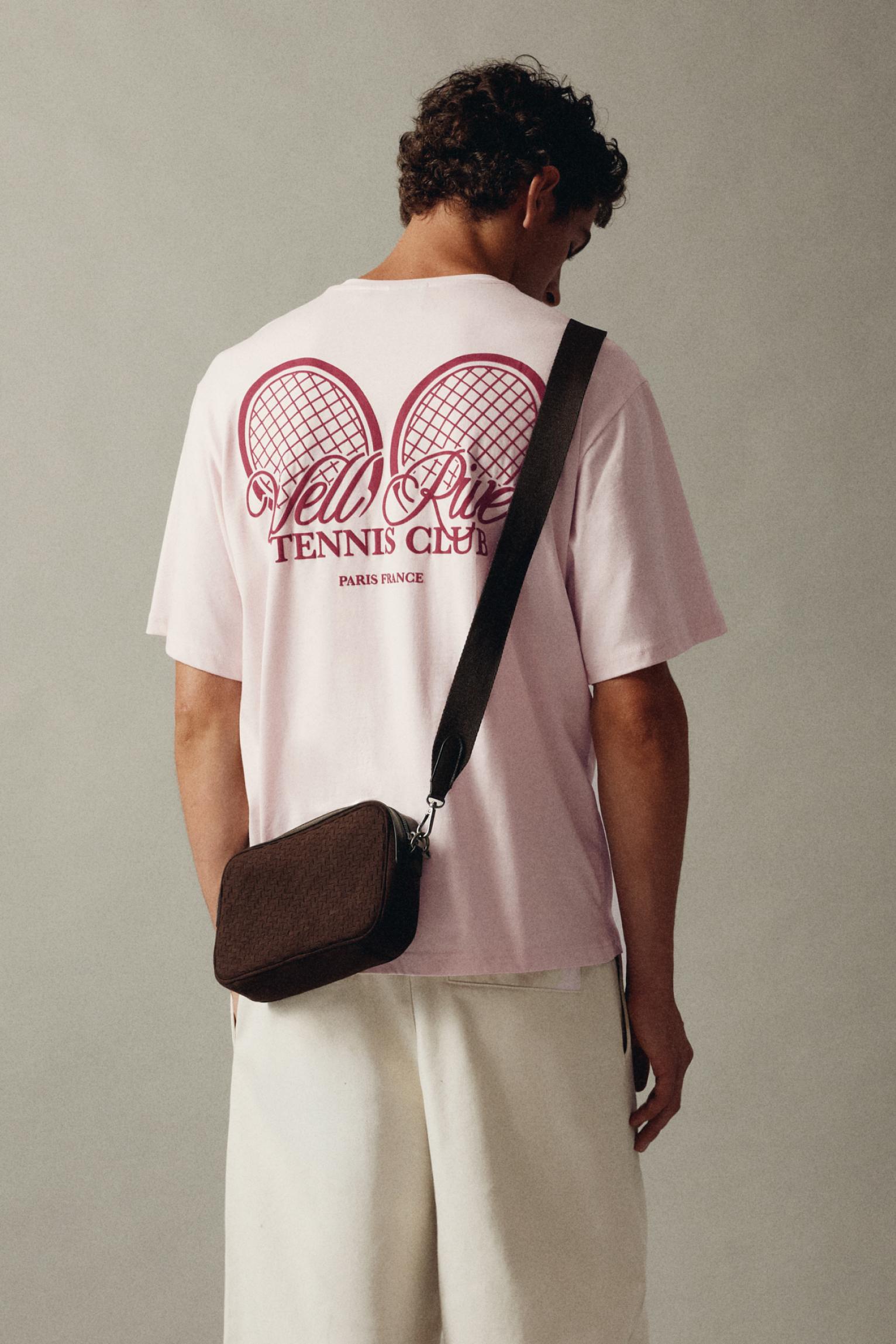 Tennis Club graphic T-shirt — Pink