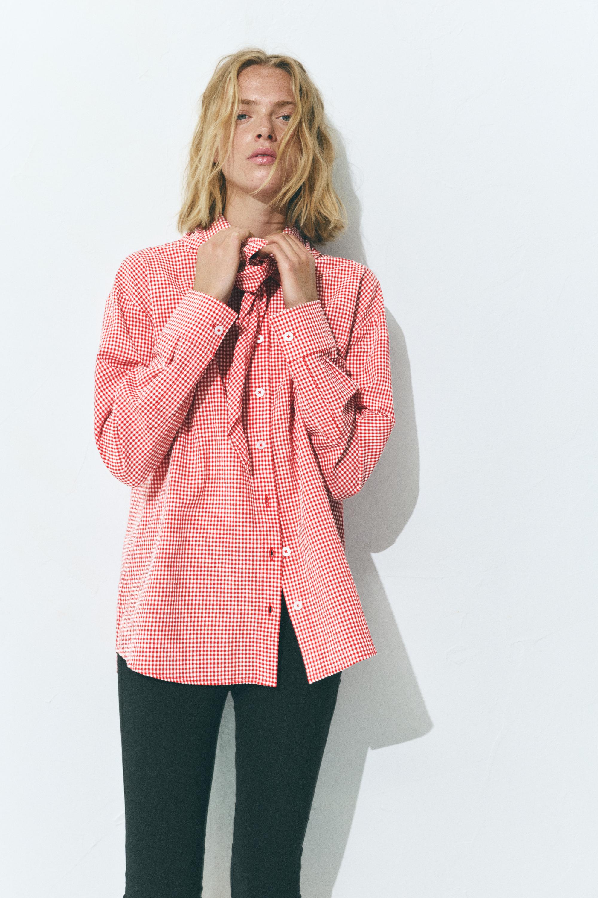 Pötikareli bandana gömlek - Görsel 6