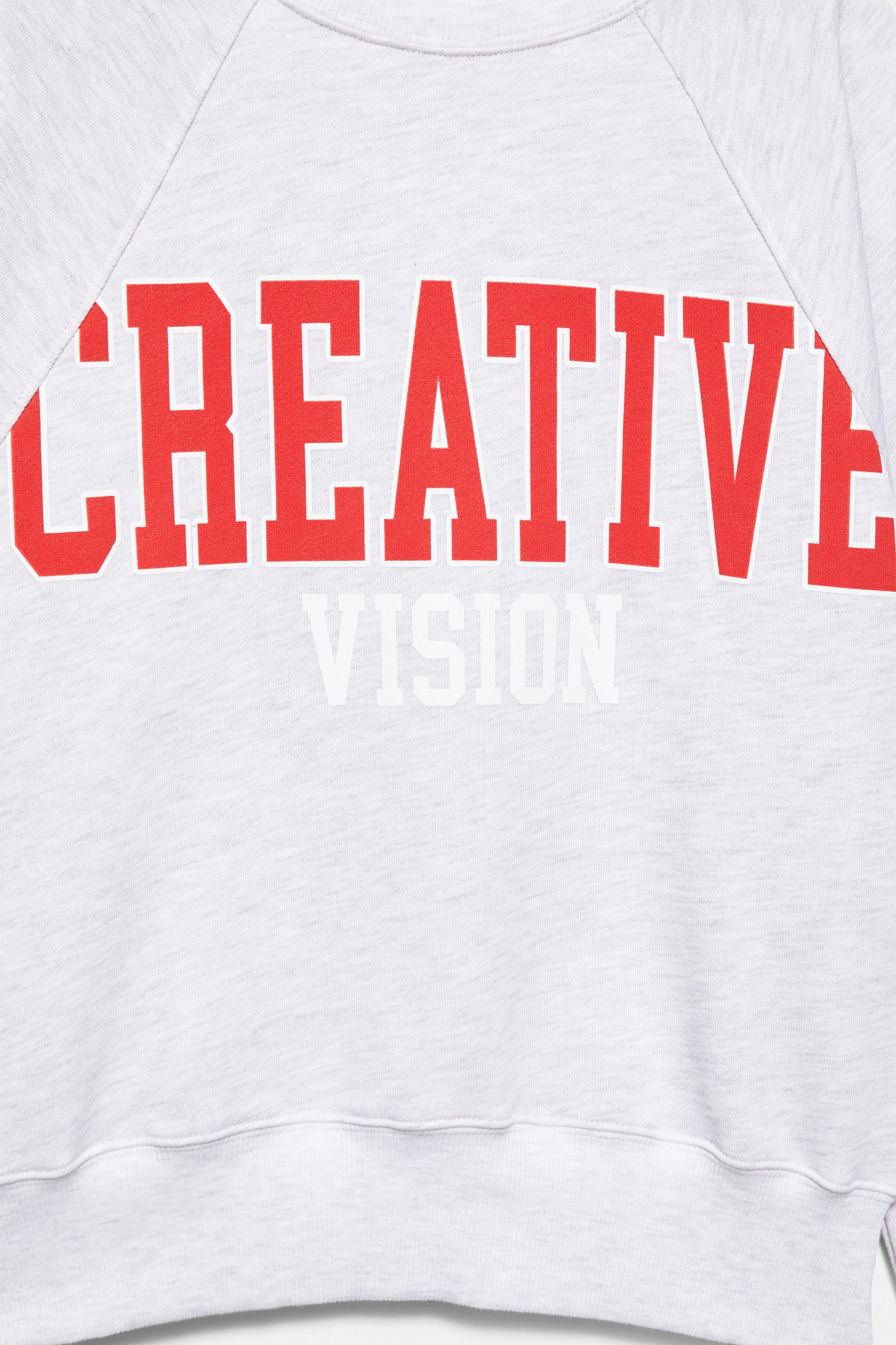 Creative graphic sweatshirt — Grey marl