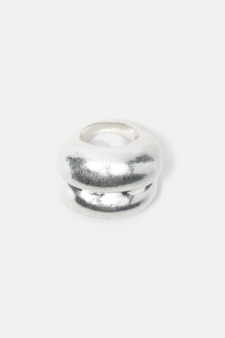 Metallic maxi ring — Silver