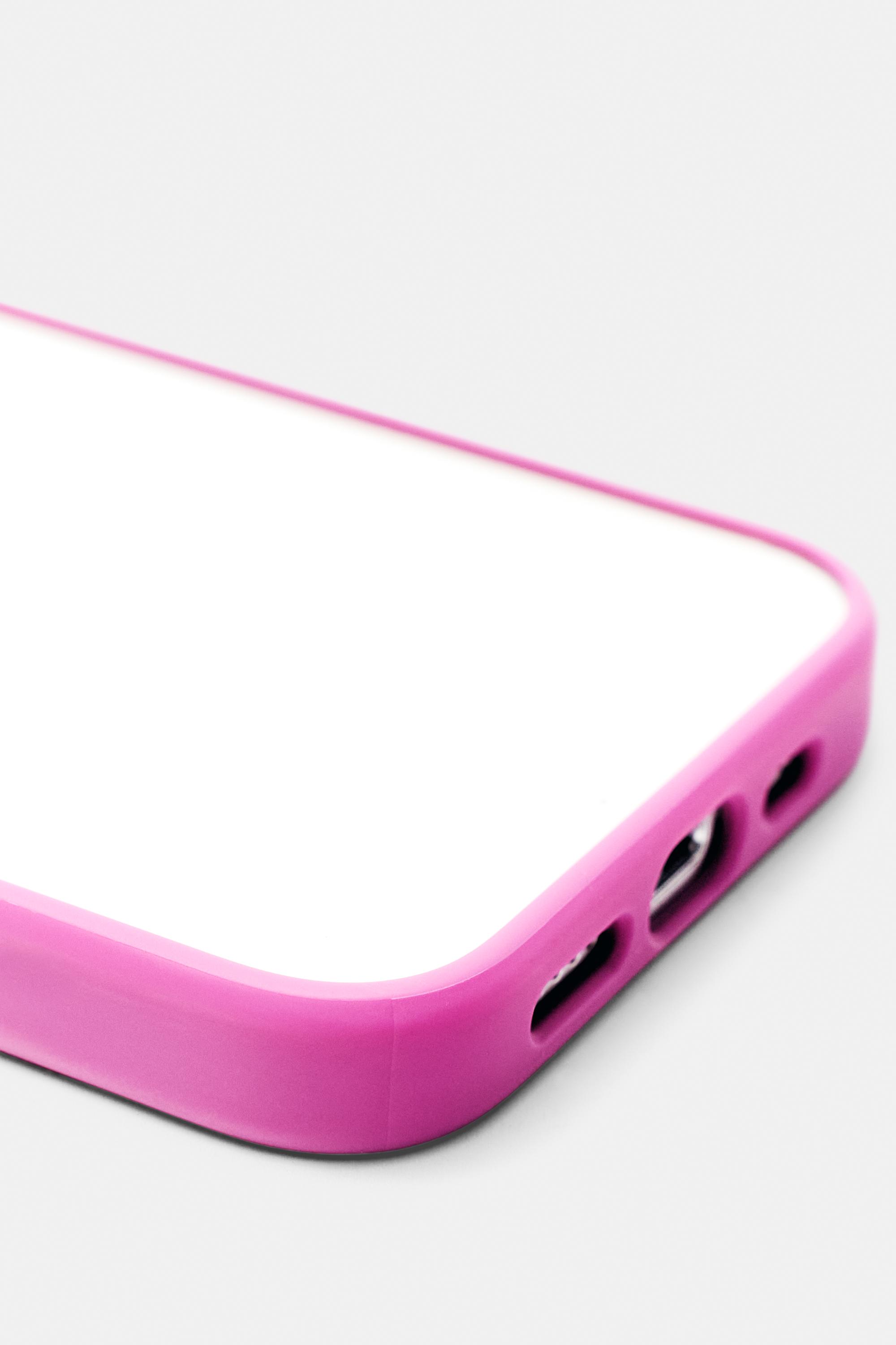 iPhone case with contrast border — Fuchsia