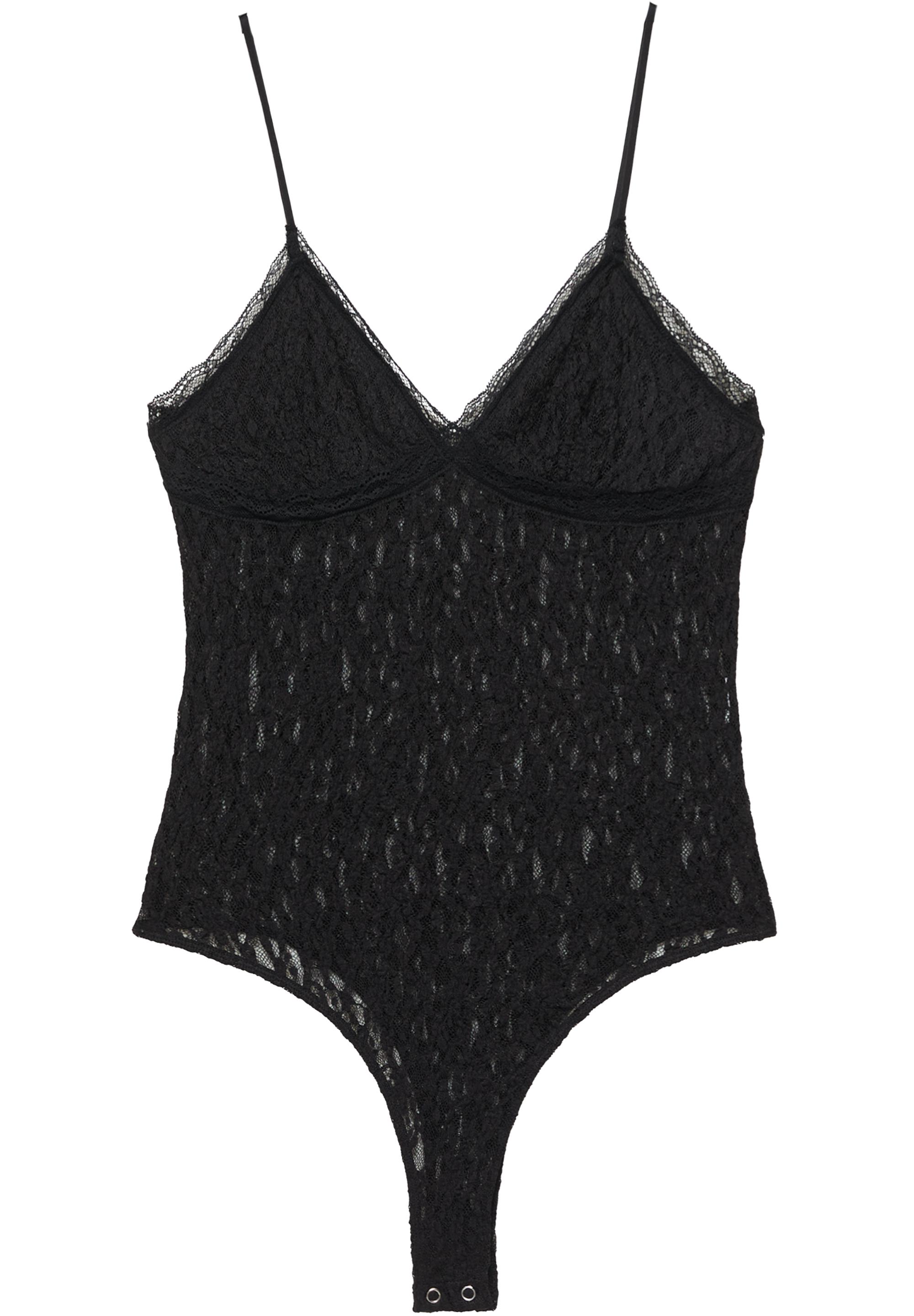Strappy lace bodysuit — Black