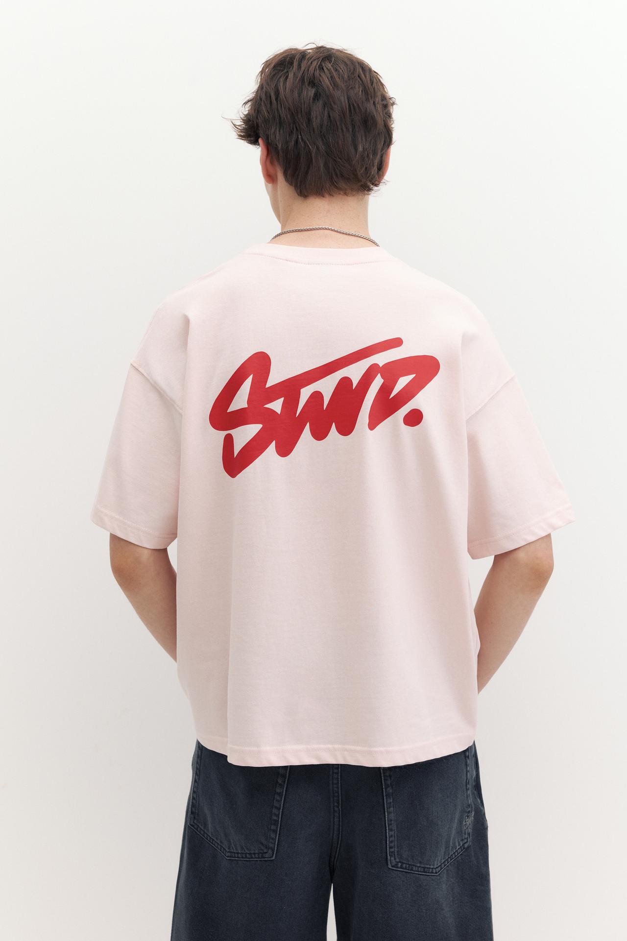 STWD logo boxy T-shirt — Pink