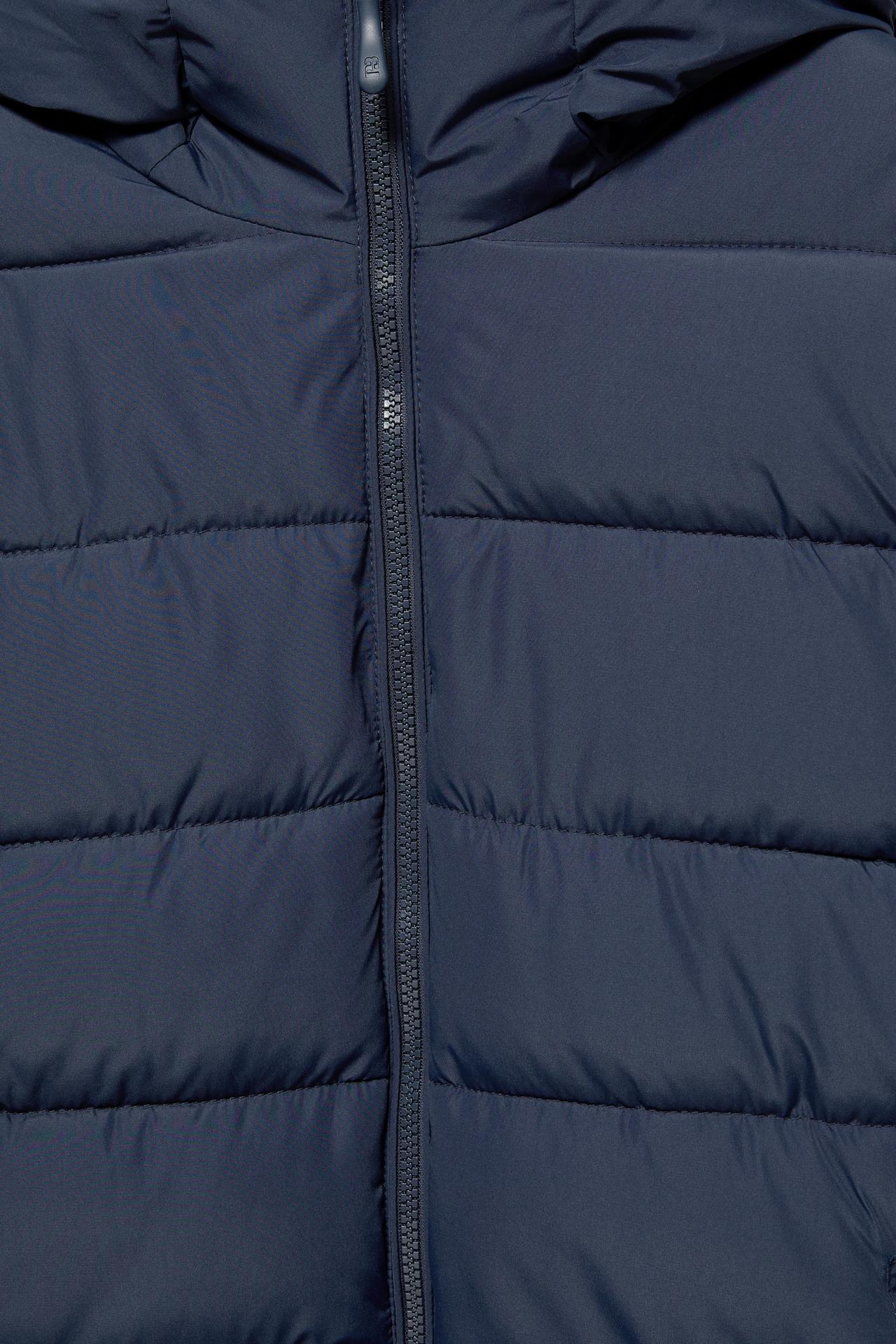 Puffer jacket with hood — Dark blue