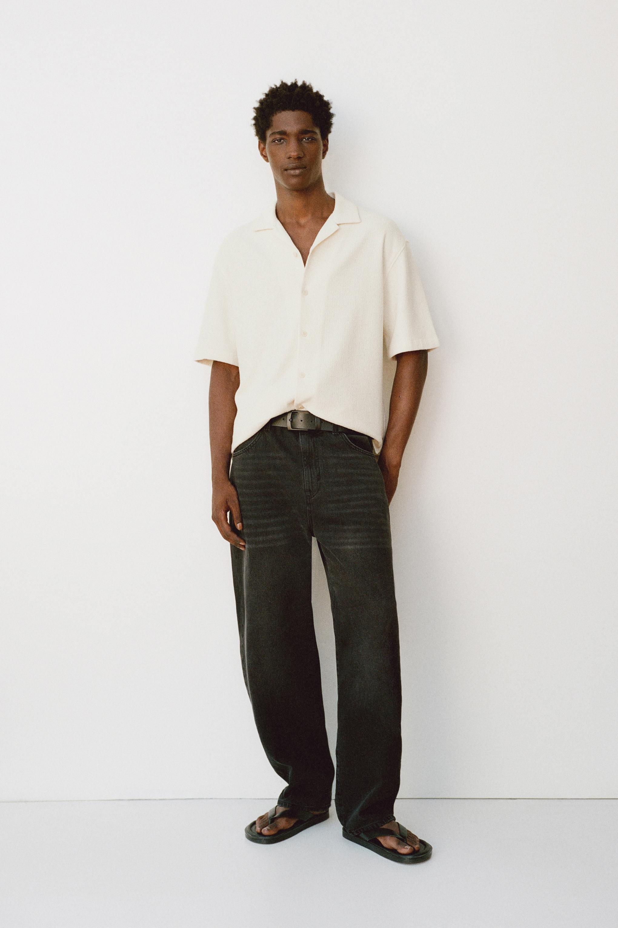 Terrycloth short sleeve shirt — Off white