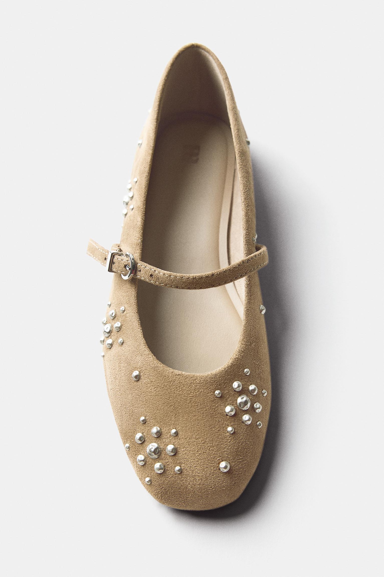 Studded ballet flats — Sand