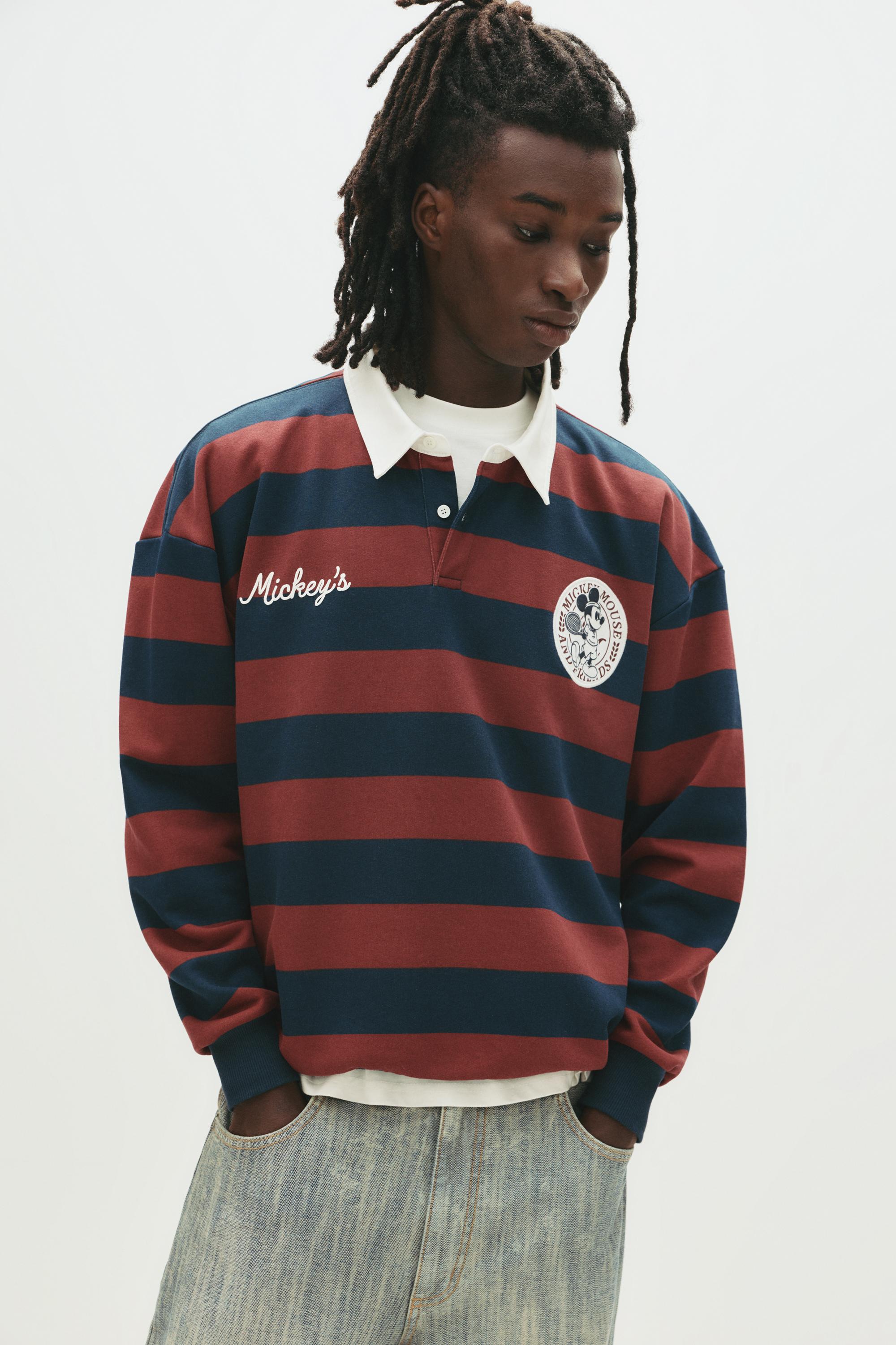 Poloshirt Mickey Mouse Streifen