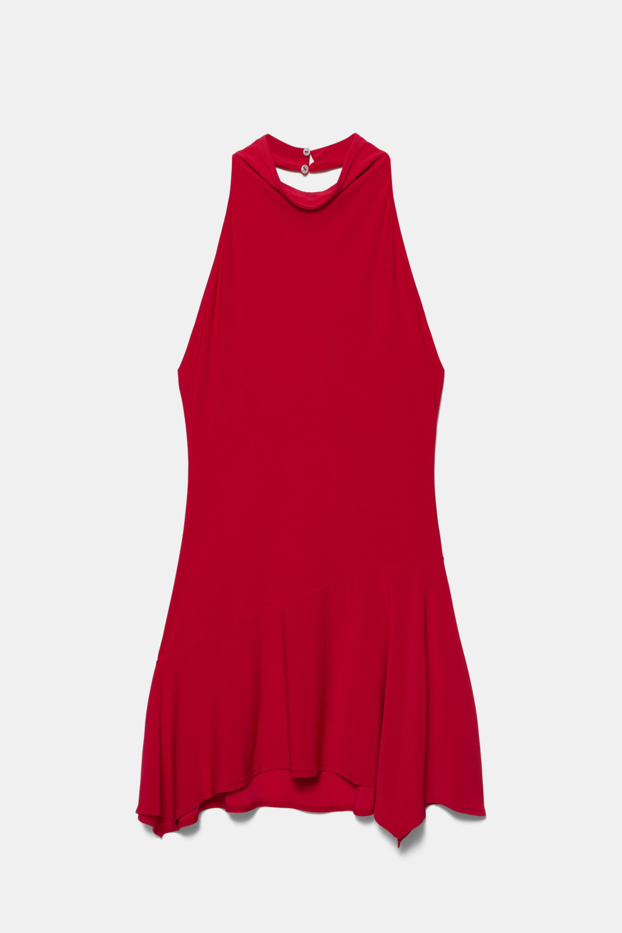 Short halter dress — Raspberry