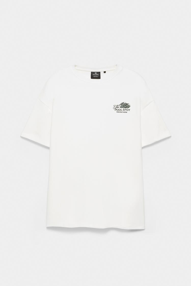 Kısa kollu grafik baskılı sweatshirt