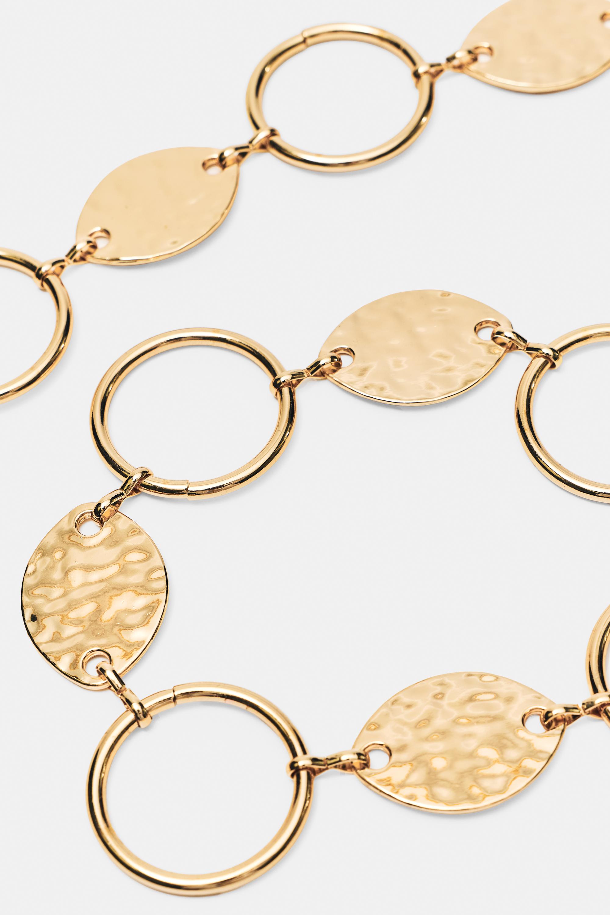 Metallic circles belt — Gold