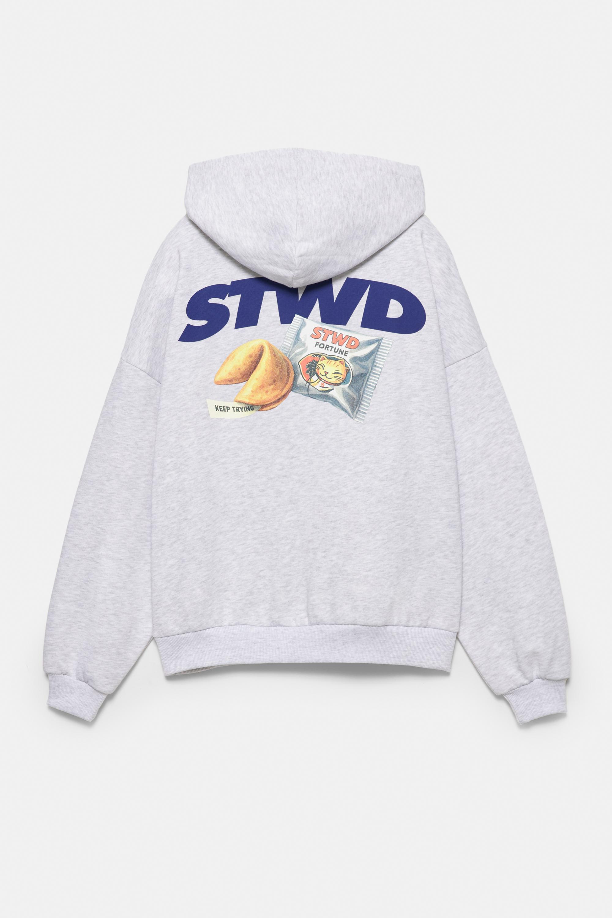 STWD fortune cookie hoodie — Grey marl