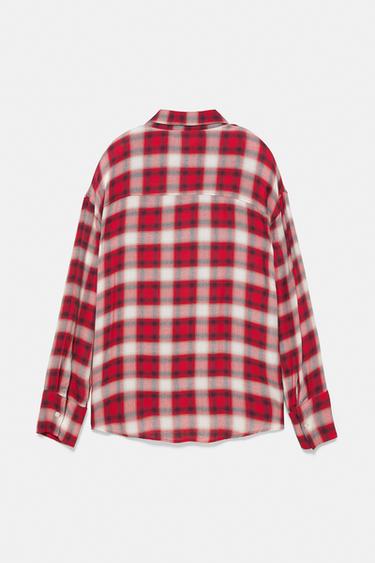 Long sleeve check shirt — White/Red 7