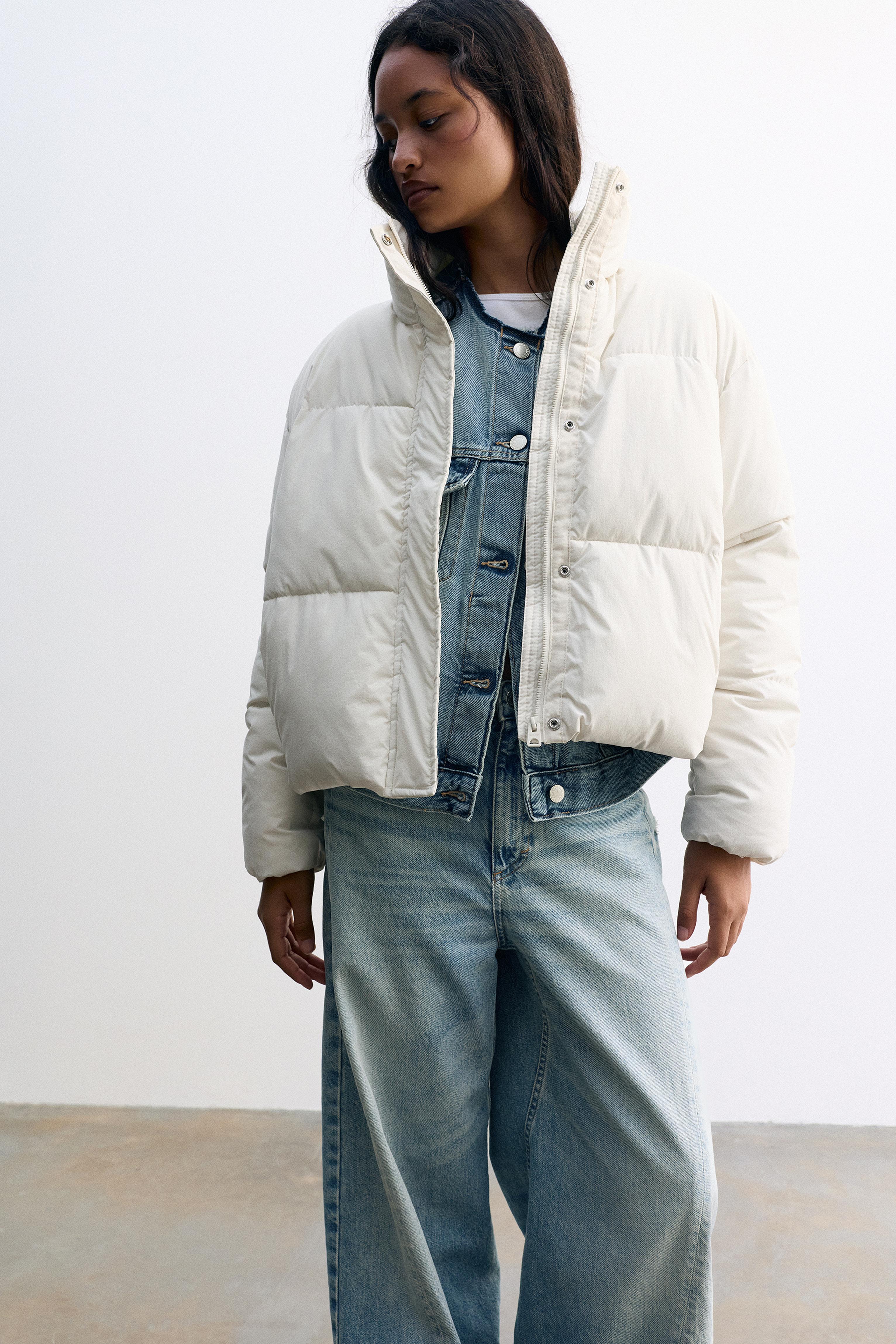 High-neck Padded Jacket - pull&bear