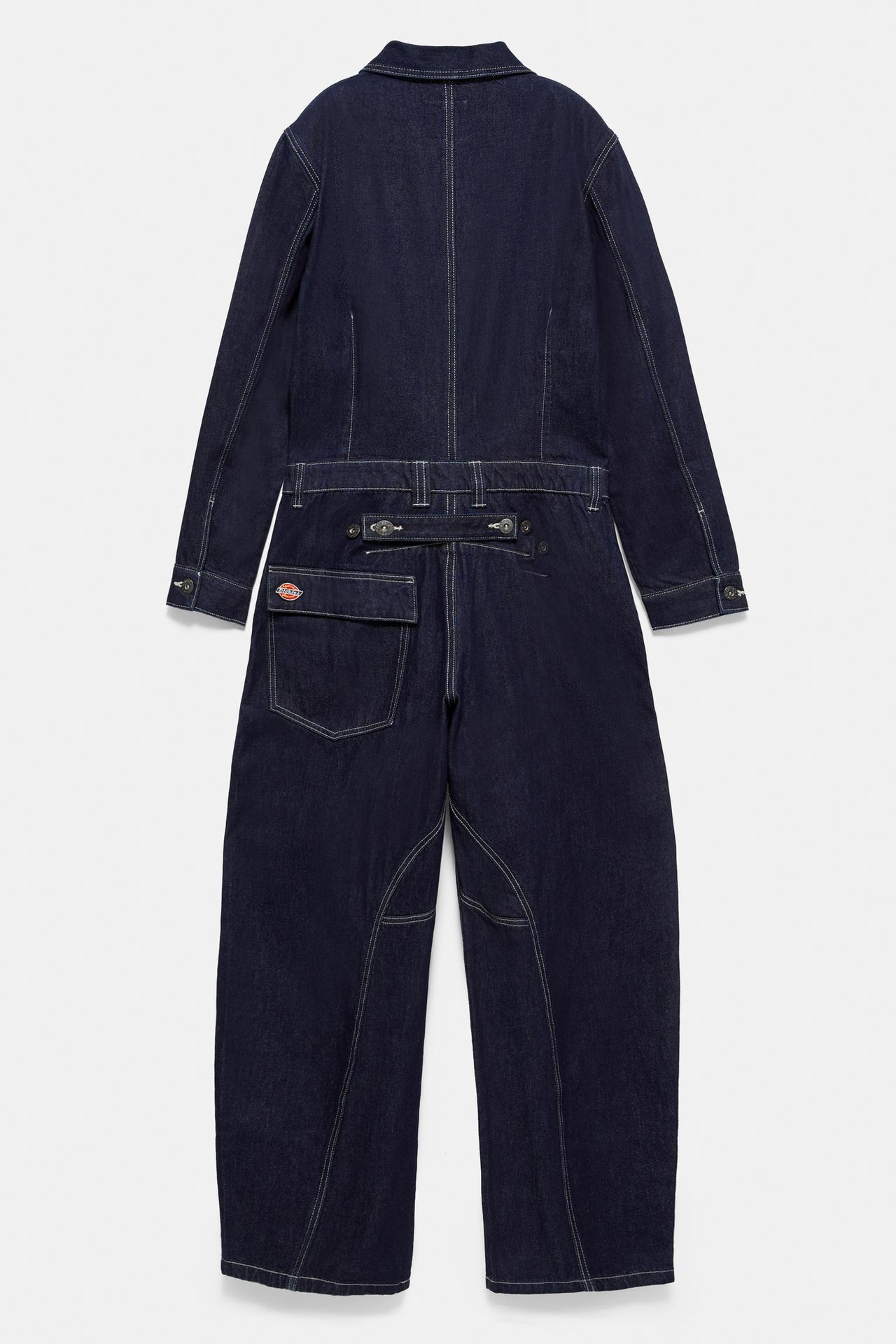 Dickies long denim jumpsuit — Navy