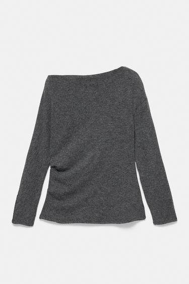 Soft-touch asymmetric top — Anthracite grey 4