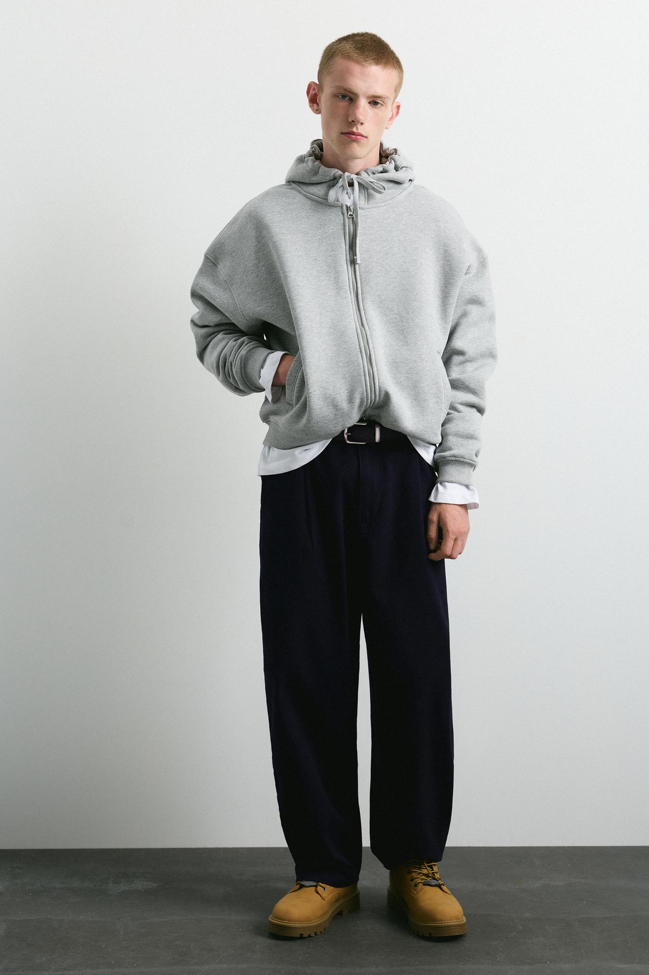 Baggy darted chinos — Navy