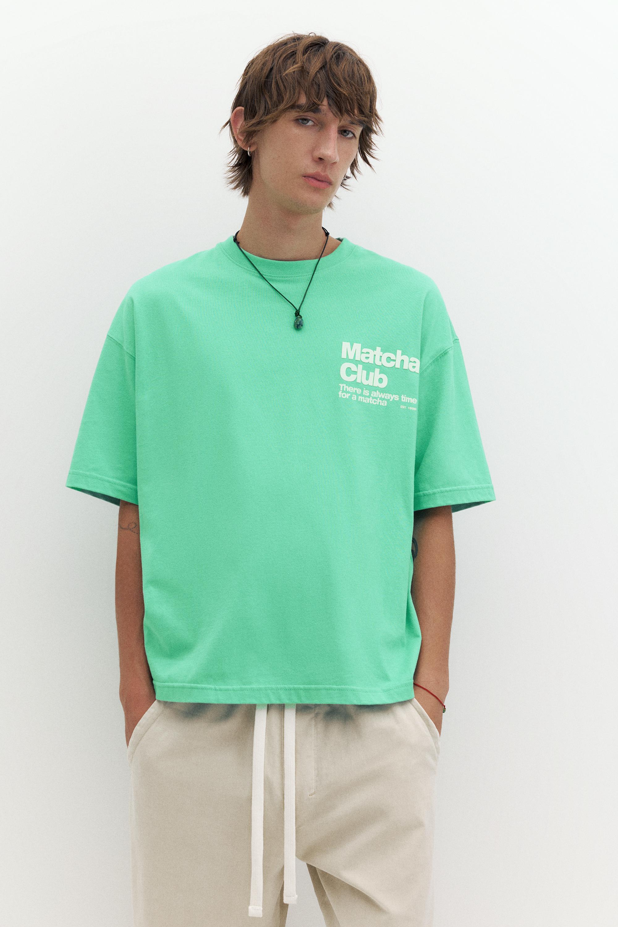 STWD Matcha Club graphic T-shirt — Green