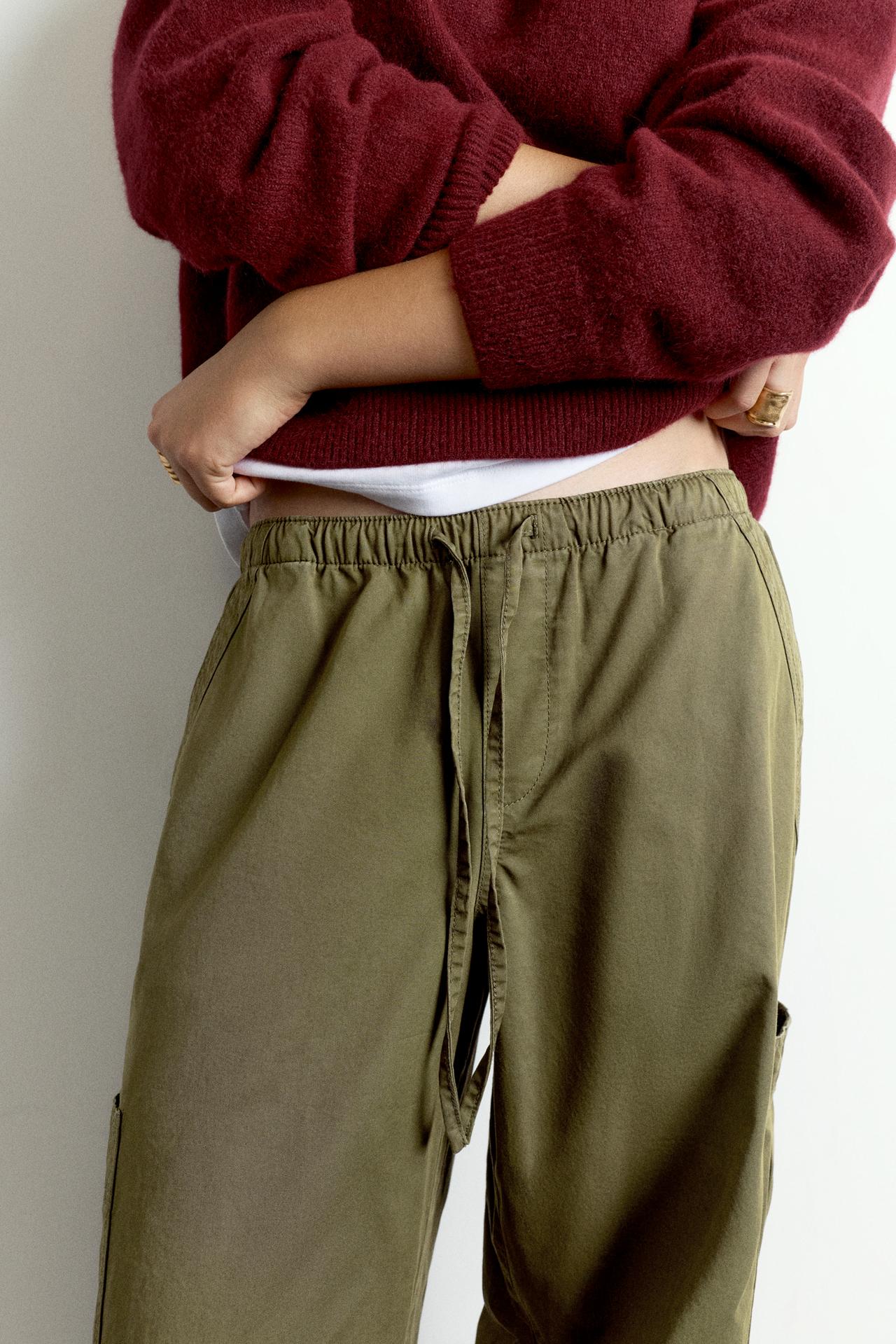 Parachute cargo trousers — Khaki